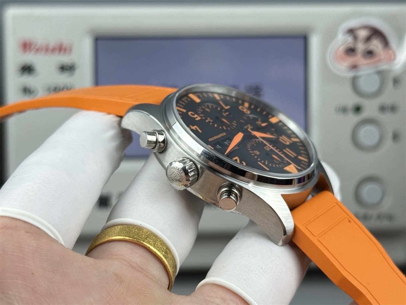 IWC Pilot IW388108 Replica – AMG Orange Dial Chronograph Edition