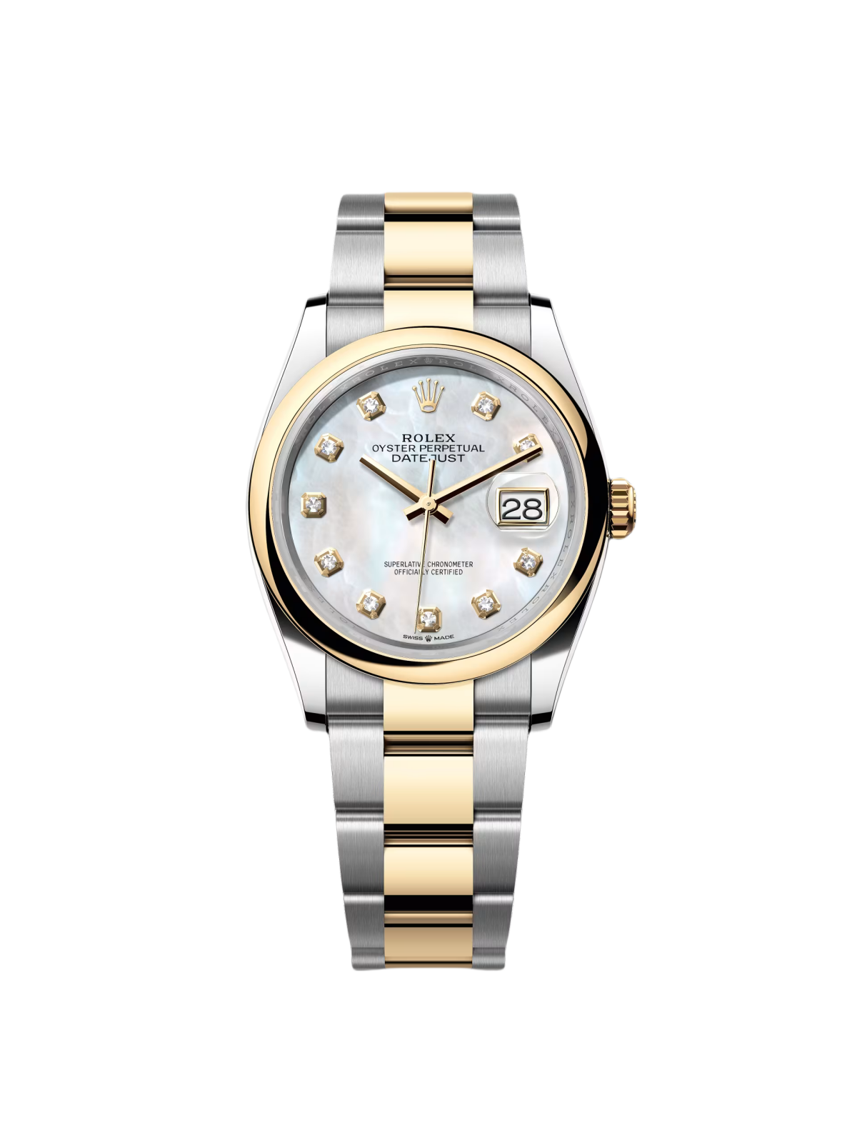 Rolex  Datejust 126203 Mother-of-Pearl Diamond Dial 36mm Domed Bezel