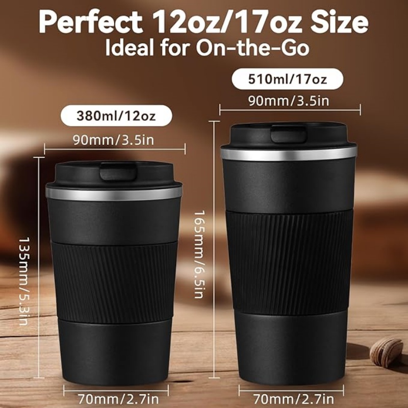 THERMOCLOUD 12OZ Travel Coffee Mug Insulated Coffee Cup