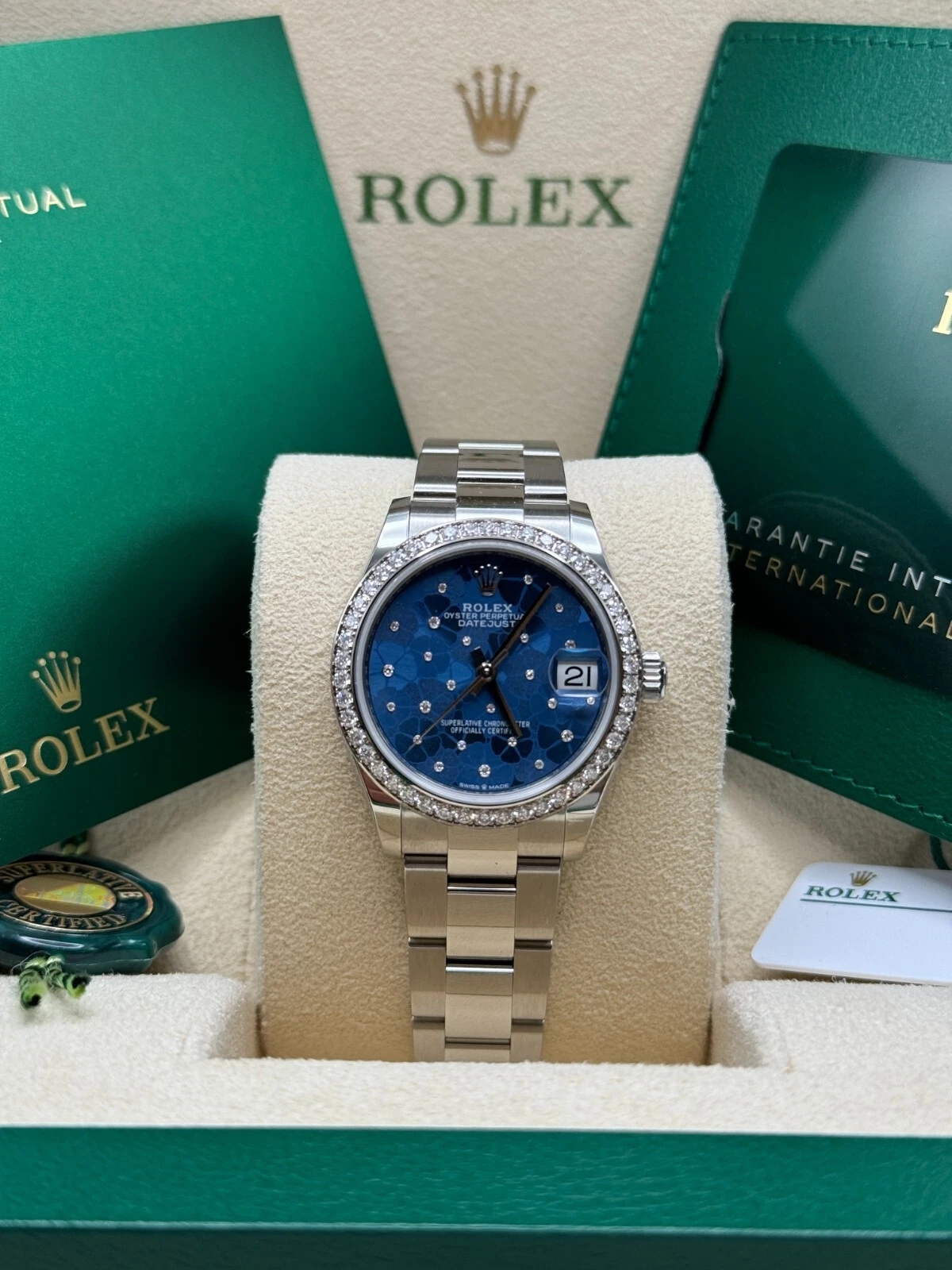 【Super Clone】RLX Datejust m278384RBR-0039/0040 Azzurro Blue 31mm Dial Oyster Watch