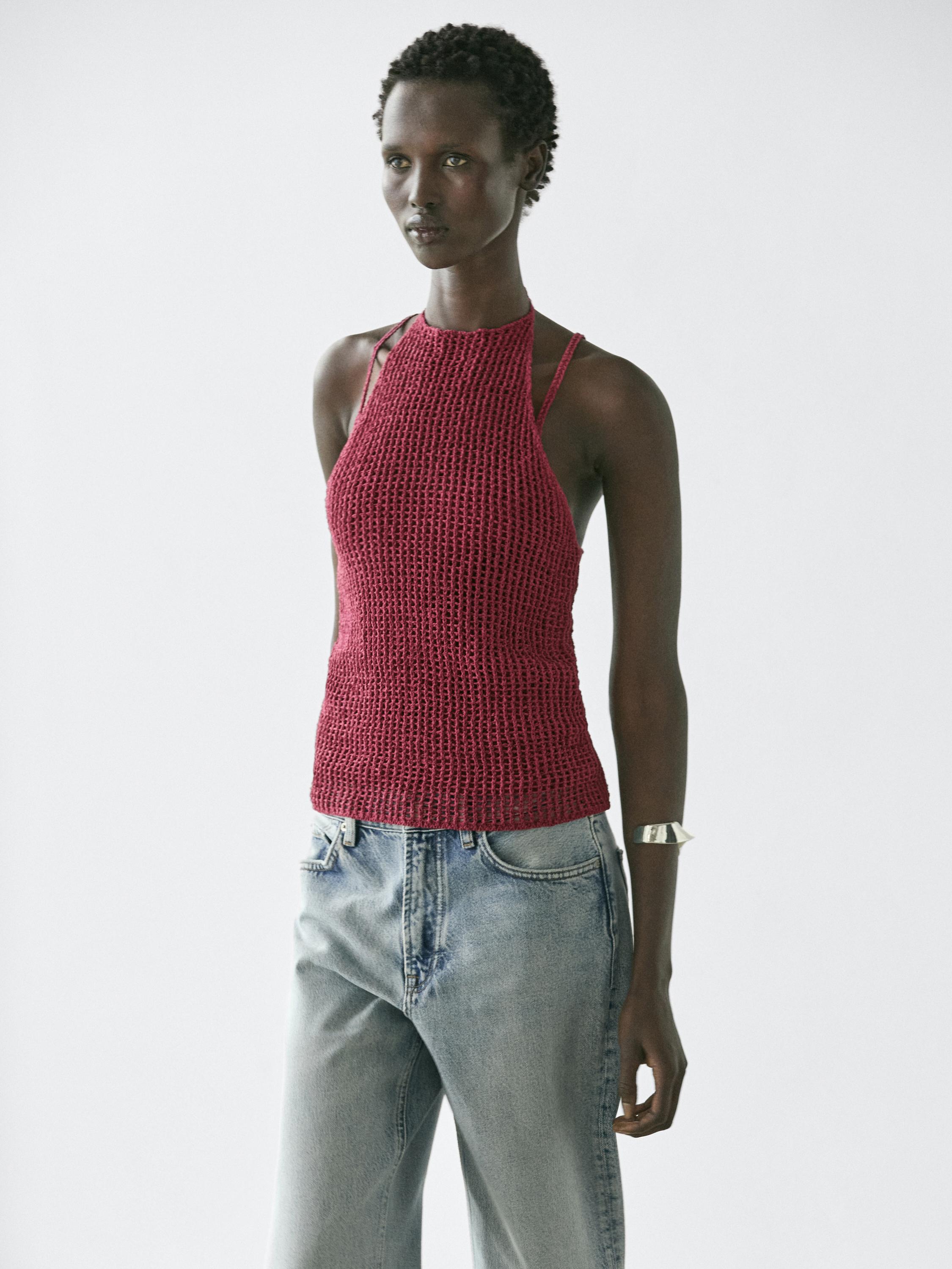 Top punto doble crochet