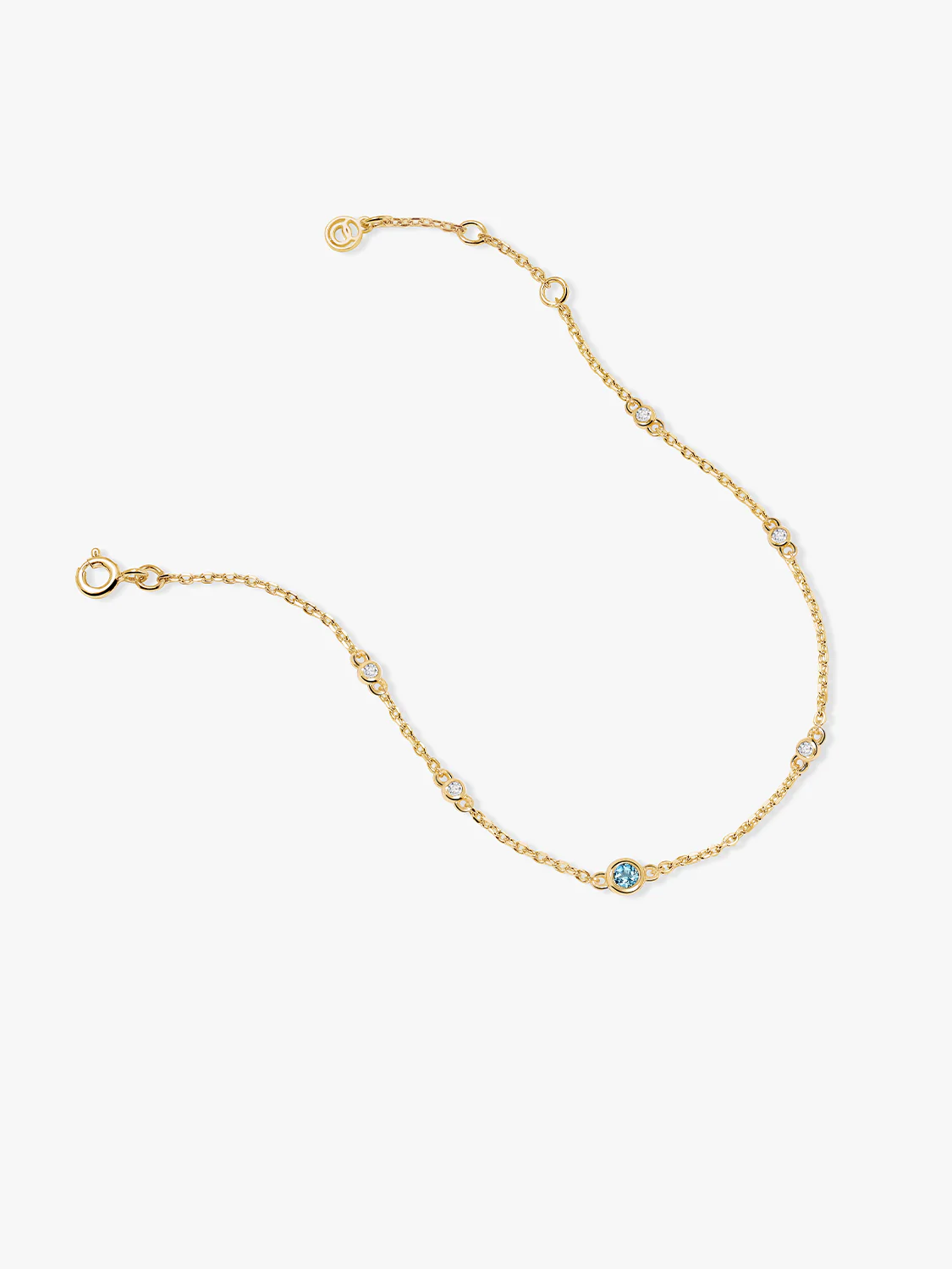 Blue Topaz & Sapphire Station Bracelet