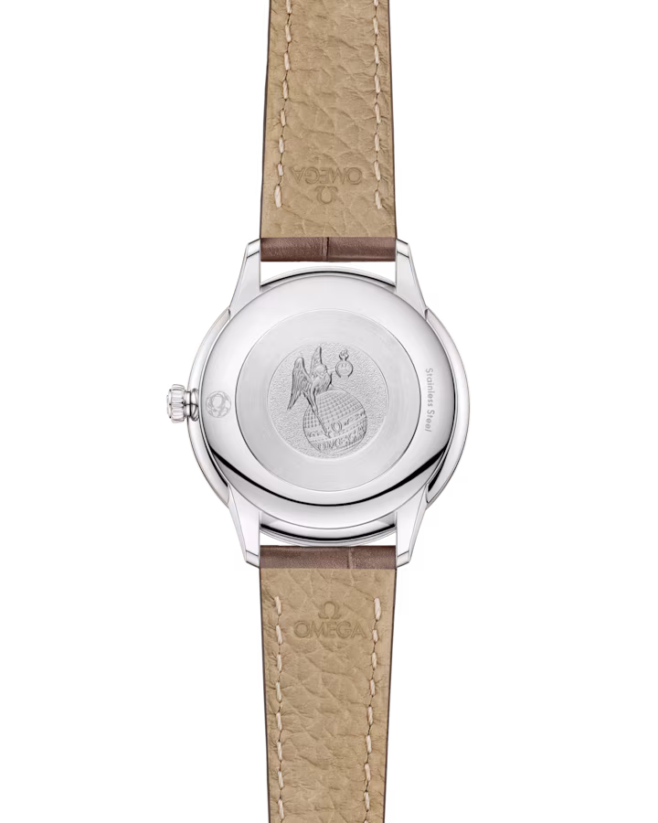 Omega De Ville Prestige 27.5 mm Linen Dial Stainless Steel Strap 434.13.28.60.59.001