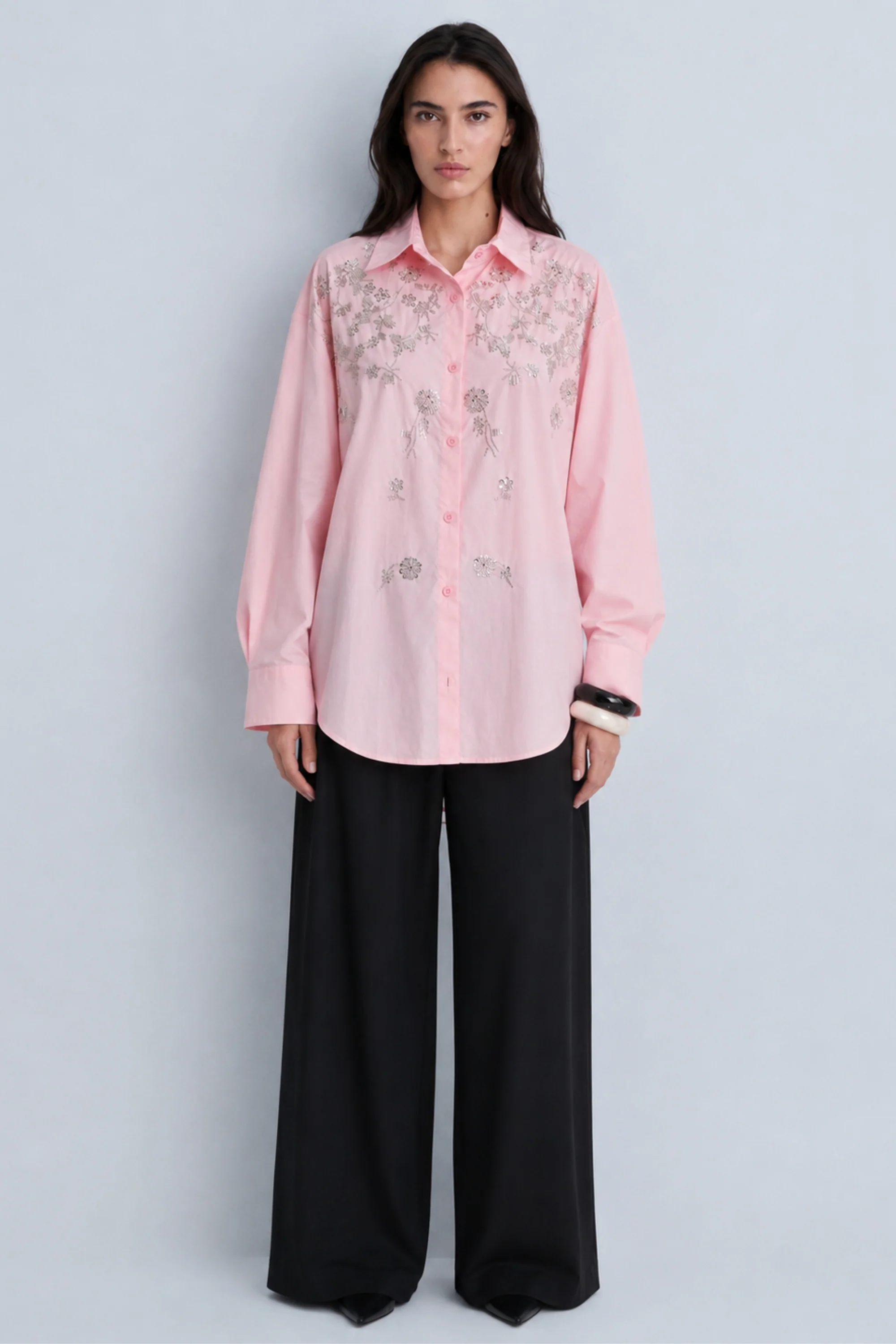 Blush Garden Sequin Shirt