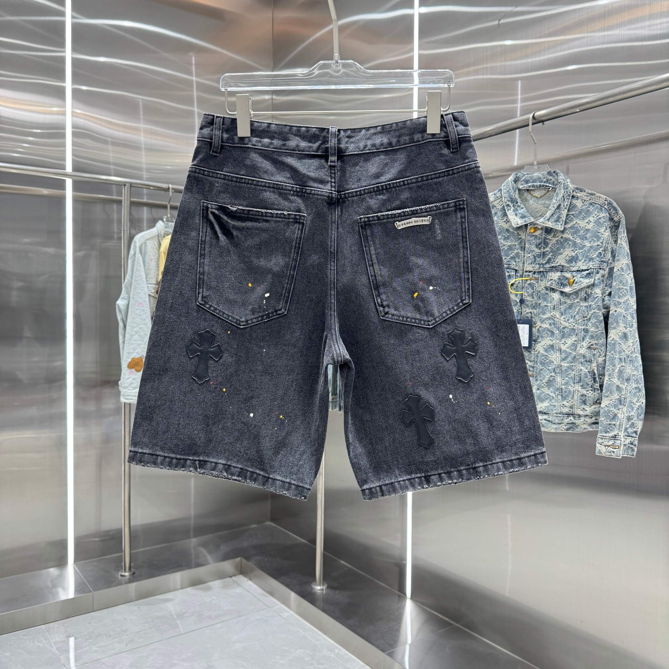 Chrome H Denim shorts