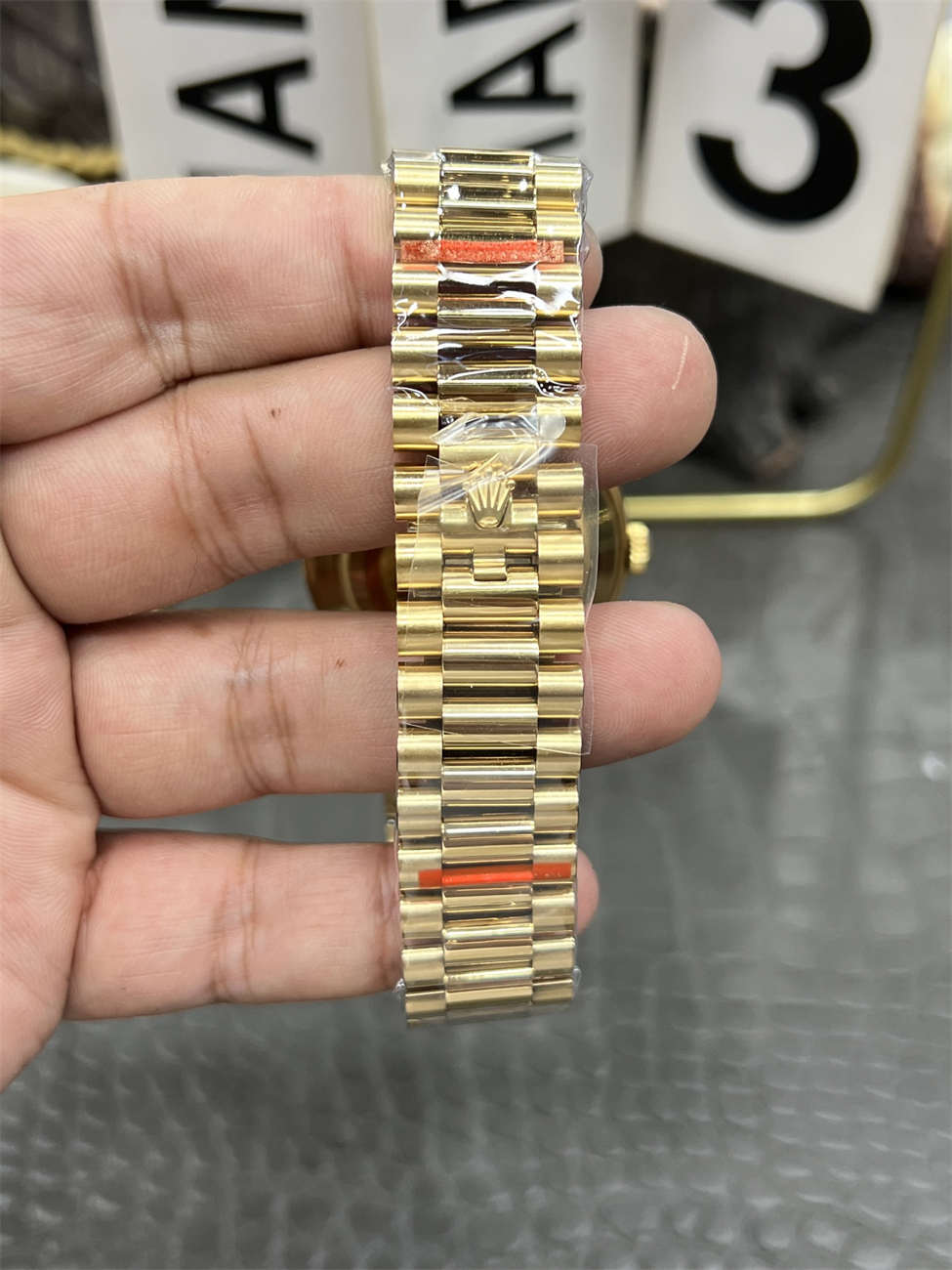 Rolex Day‐Date QF Factory 184g Replica – Black Dial, Full-Weight