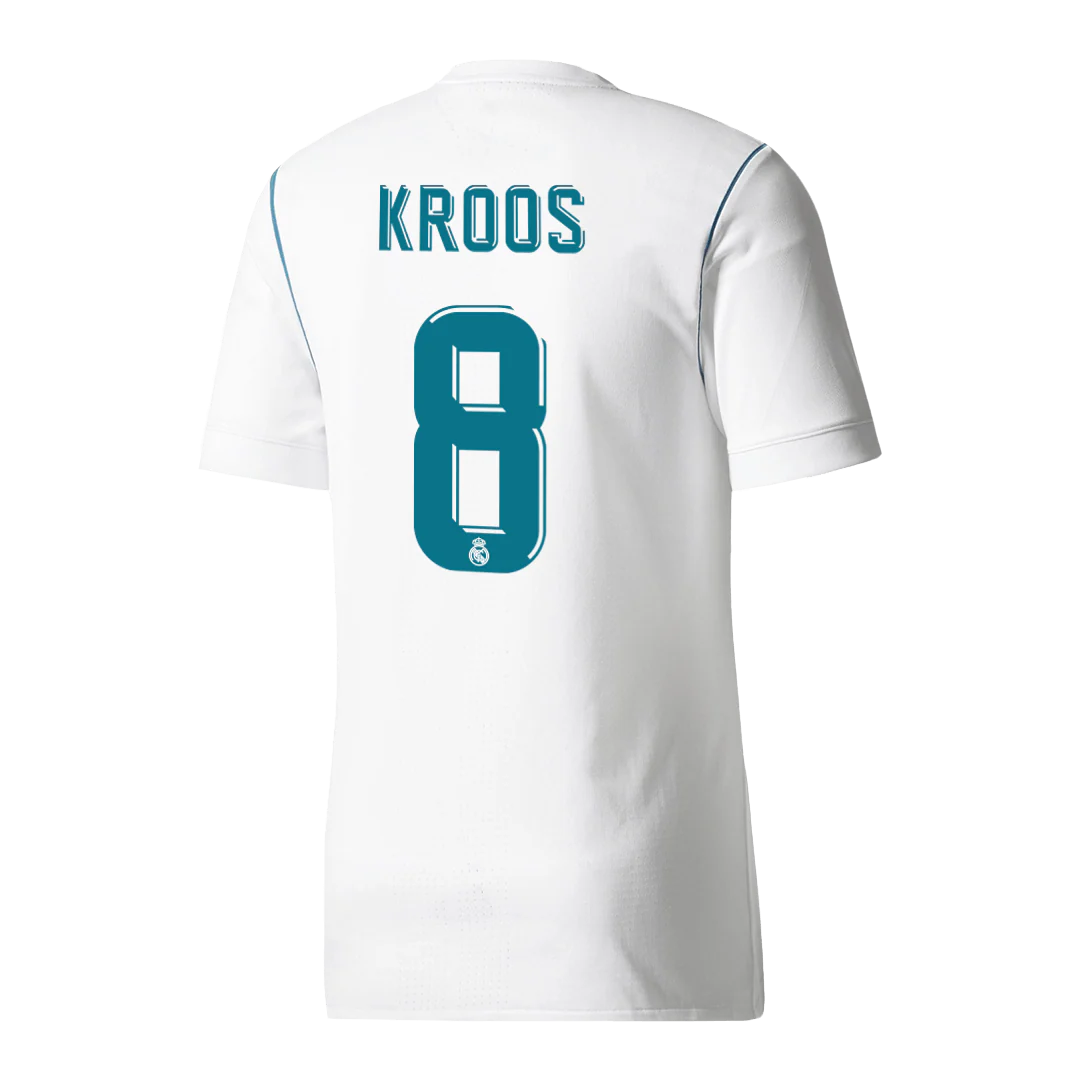 KROOS #8 Retro 2017/18 Real Madrid Home Soccer Jersey