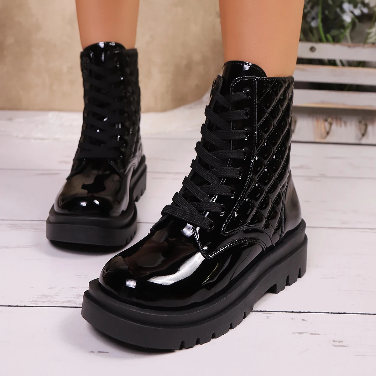 2026 Autumn and Winter Fashion High Quality Lace Up Women’s Boots High Heel Office and Career New Round Toe Short Ankle Boots
