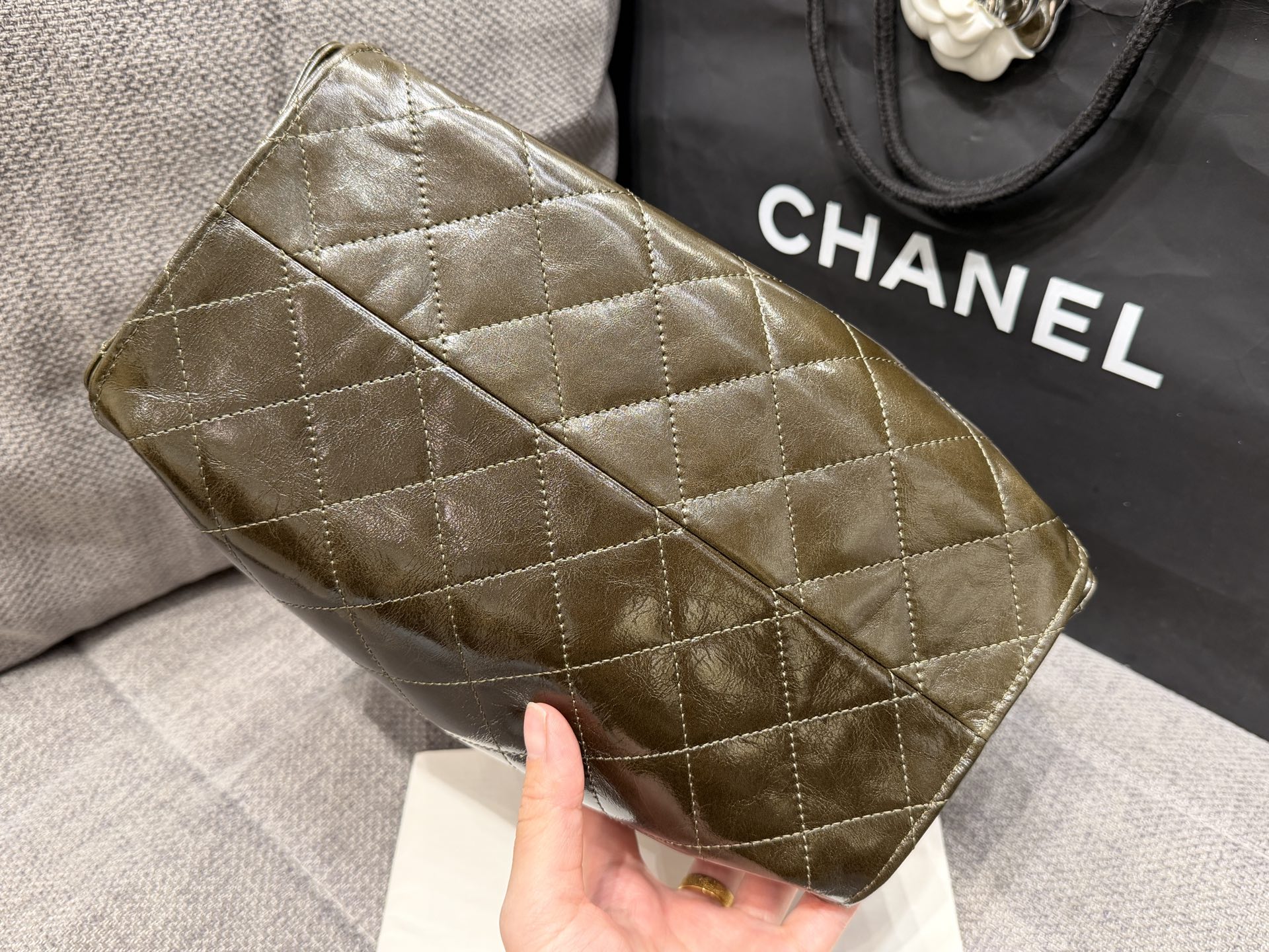 Chanel 26 Handbag Calfskin & Gold Tone Metal