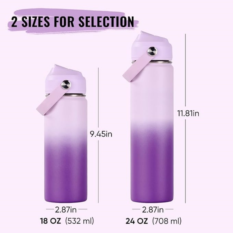 THERMOCLOUD 18oz Insulated Stainless Steel Water Bottle
