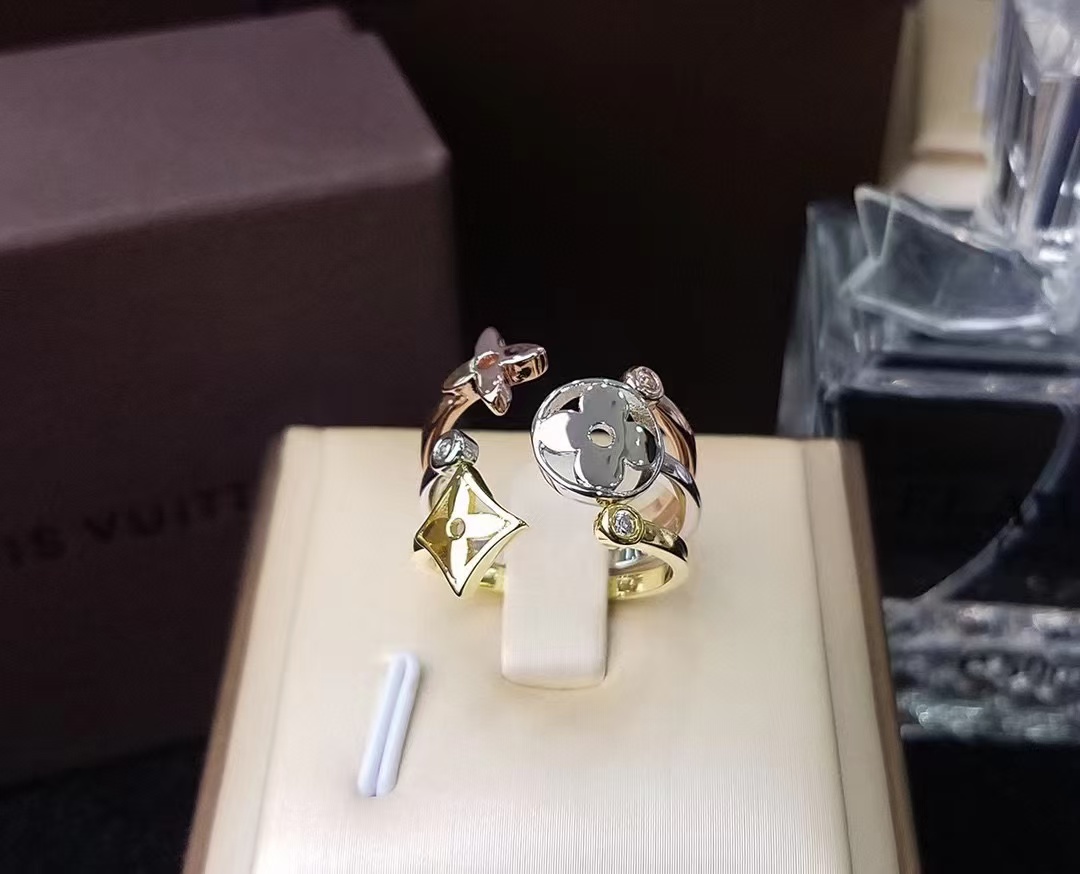 Fashion Flowers Diamond Non allergic open-ended Ring JZ-914027