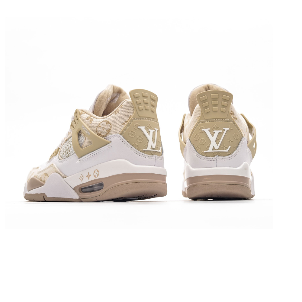 NK Air Jordan 4 Retro X Lois Vuton  Monogram Beige NNL24111210