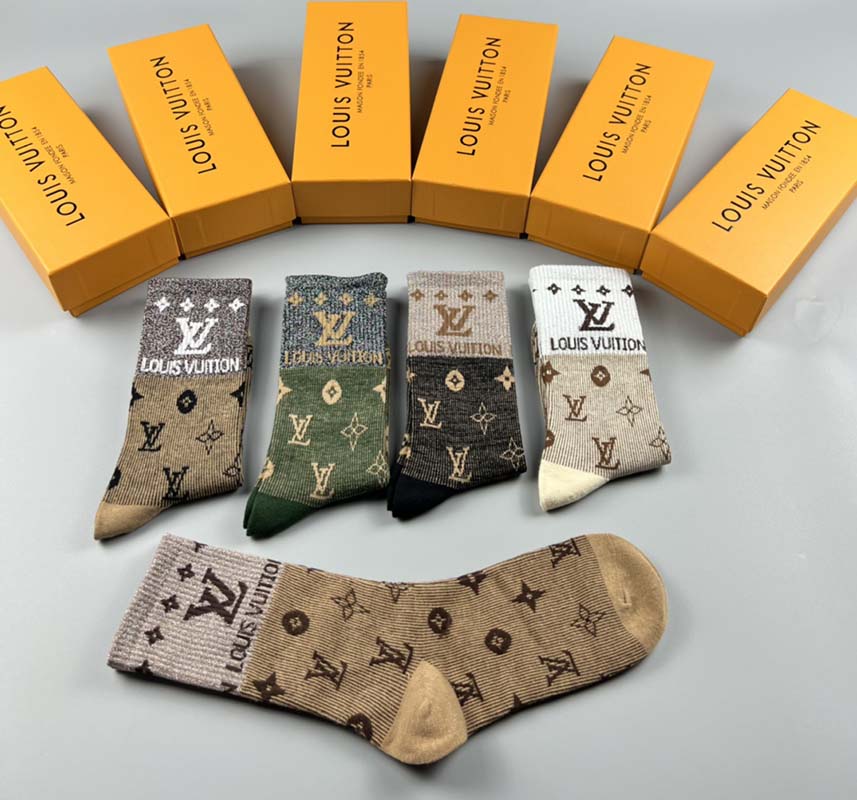 Set of 5 Pairs of Cotton Breathable Crew Socks WZ-924000247