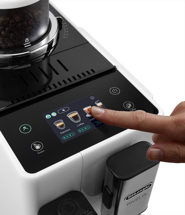 DE LONGHI - Macchina da caffè automatica EXAM440.35.W-Bianco (arctic white)
