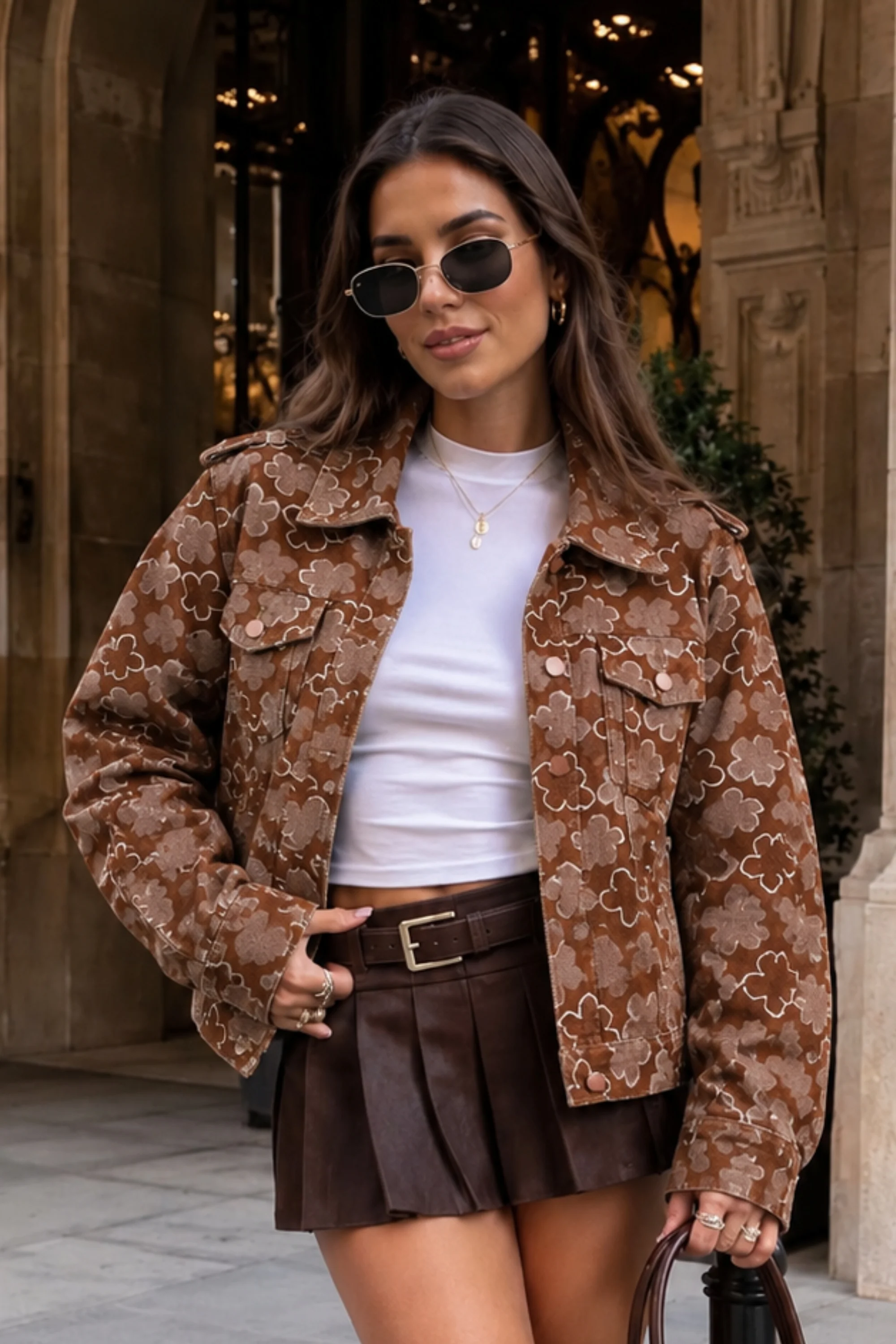 Autumn Fleur Denim Jacket