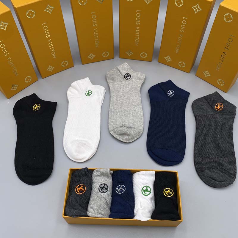 Set of 5 Pairs of Cotton sweat-absorbent Ankle Socks WZ-924000228