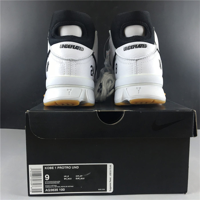 NK Kobe 1 Protro Undefeated White AQ3635-100
