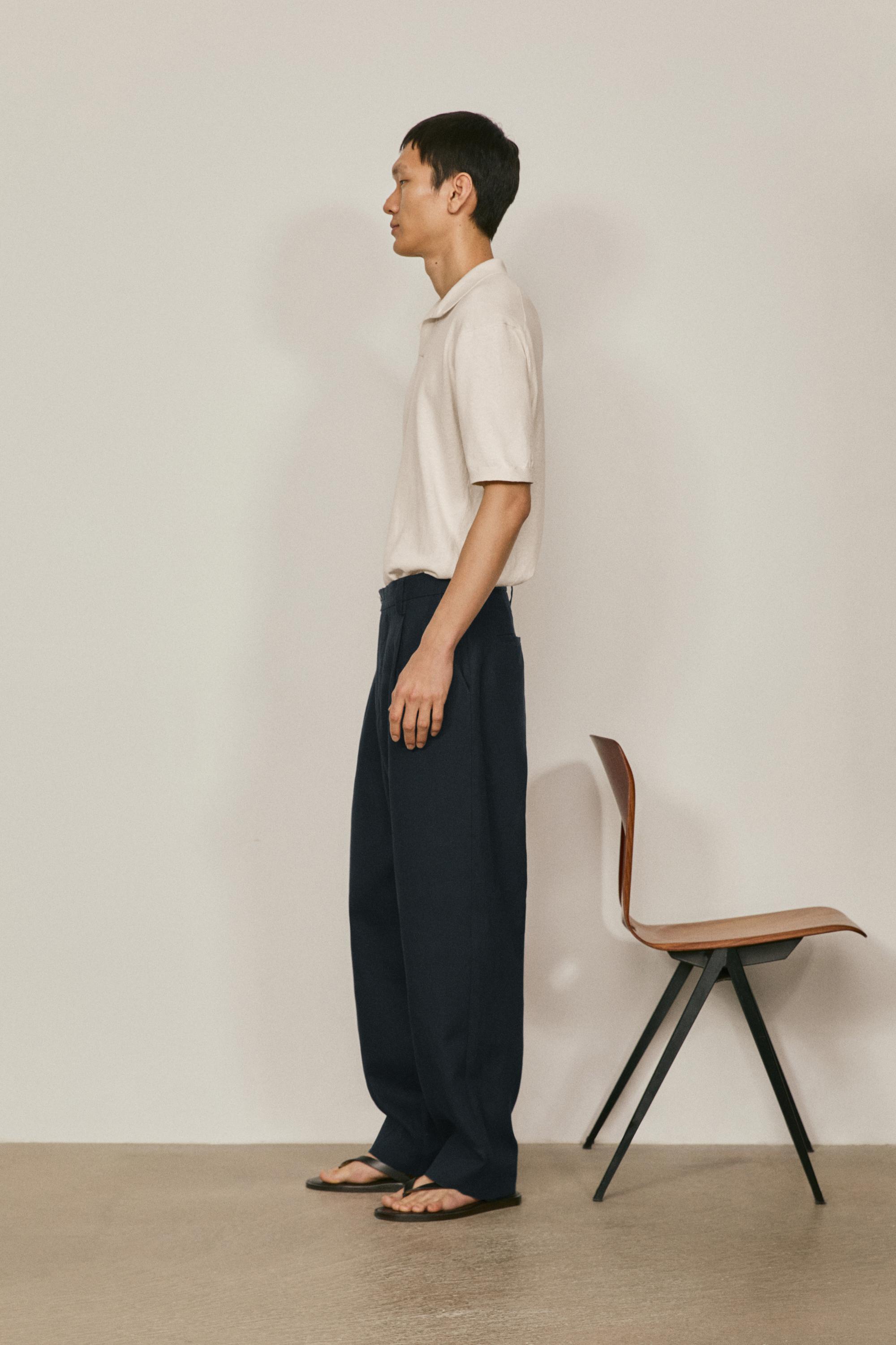 Pantalón pinzas total look lino - LIMITED EDITION