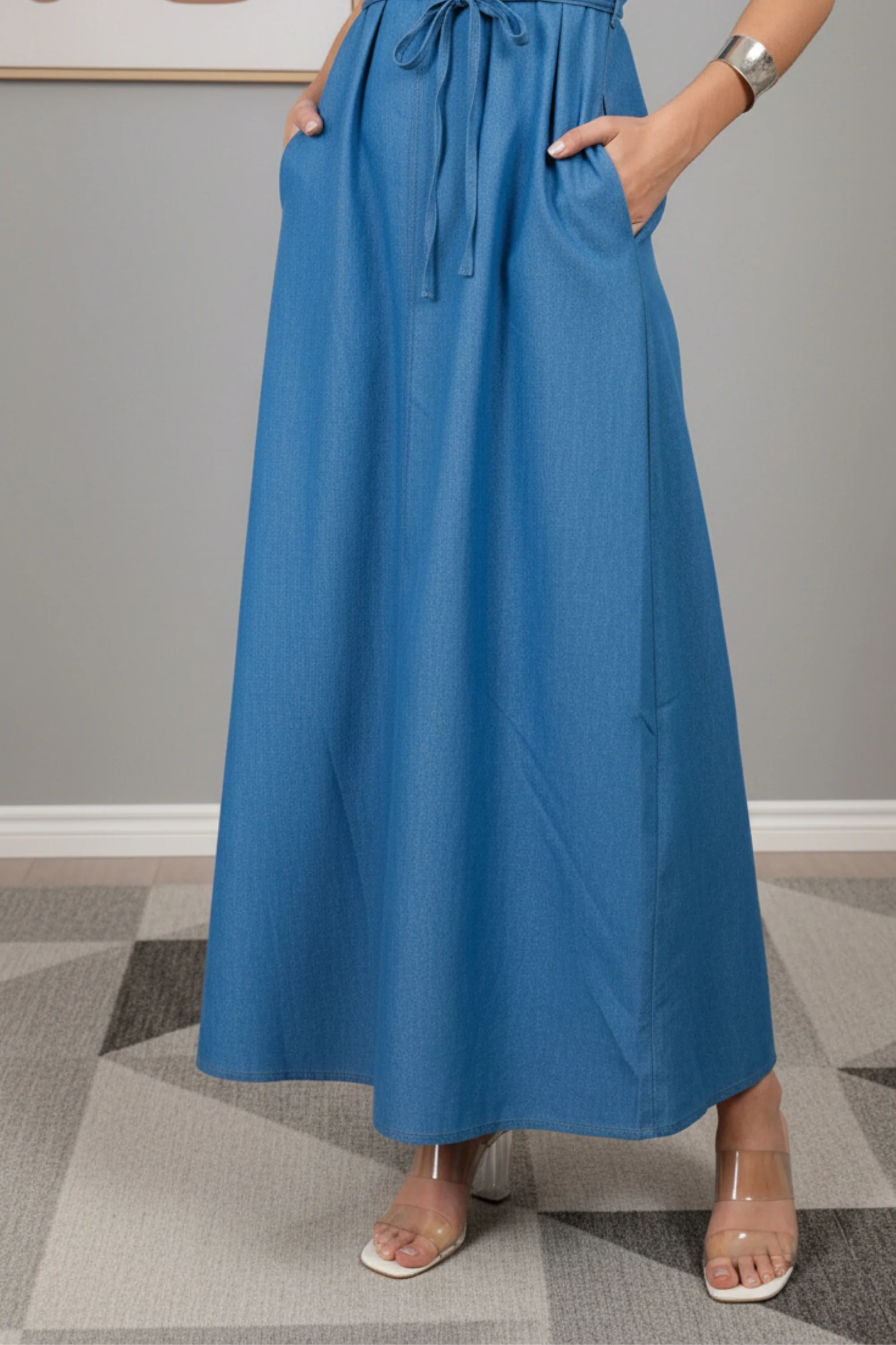Darling Denim Trapeze Dress