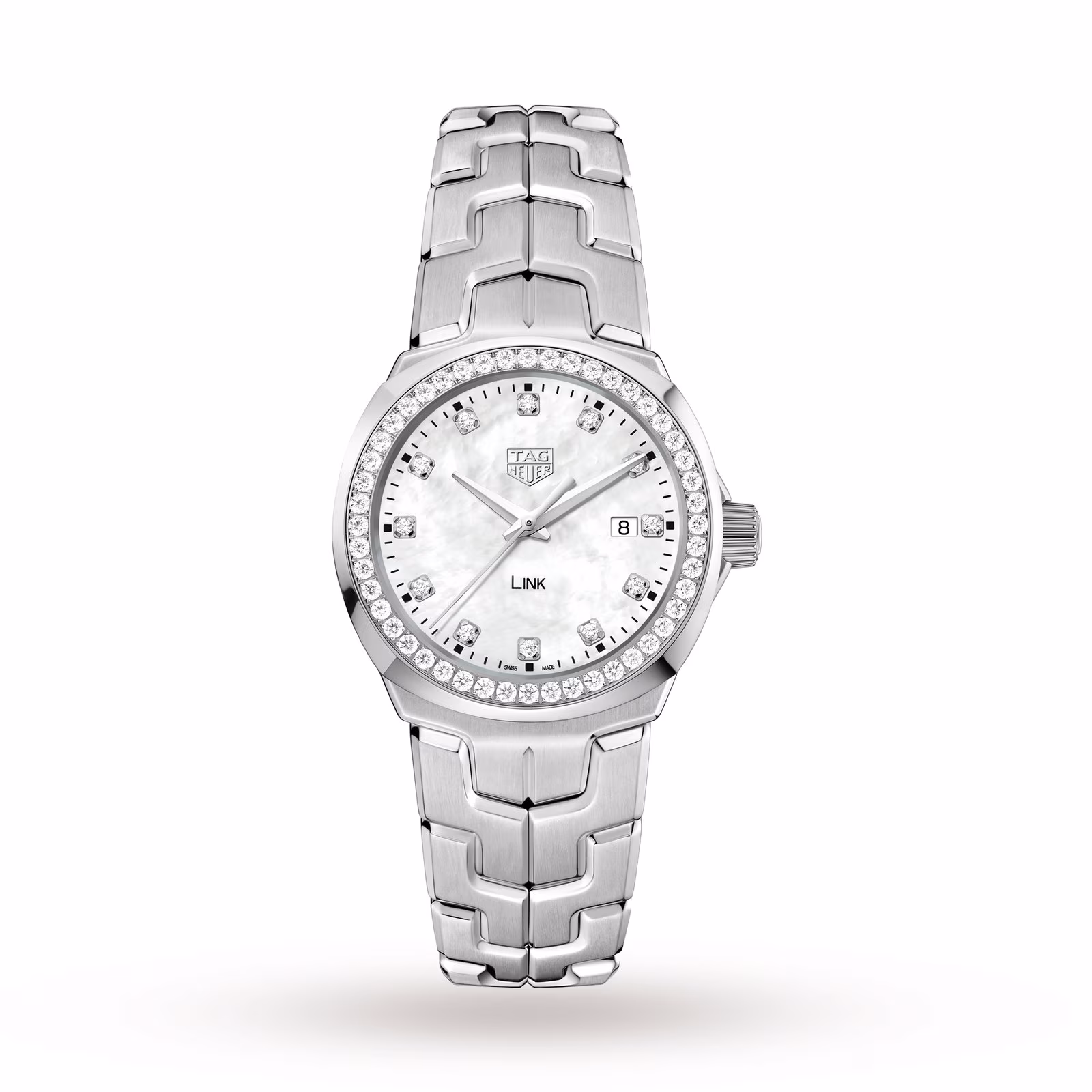 TAG Heuer Link Date Diamond Bezel Ladies Watch 32mm WBC1316.BA0600
