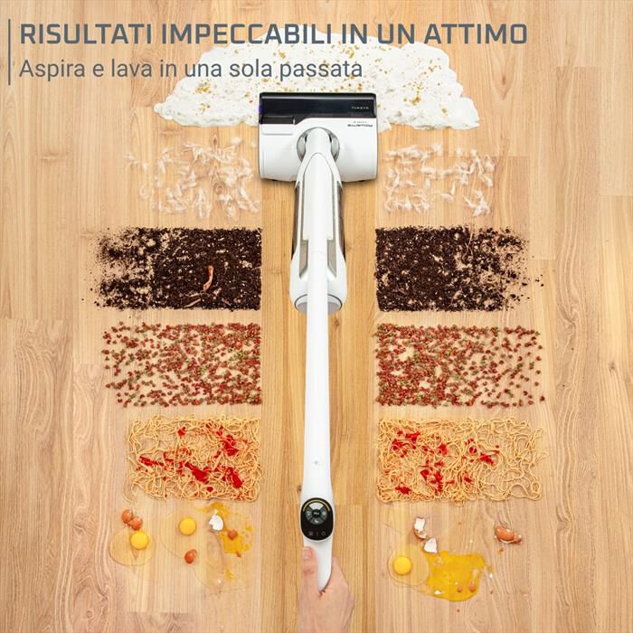 ROWENTA - Lavapavimenti senza fili GZ7035WO-Bianco/Argento