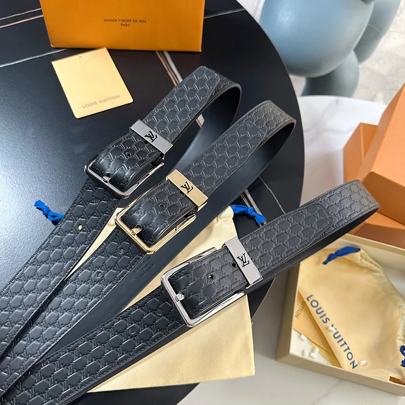 3Colors Wide1.4″ Calfskin Genuine Leather Reversible Man’s Belt PD-69000116