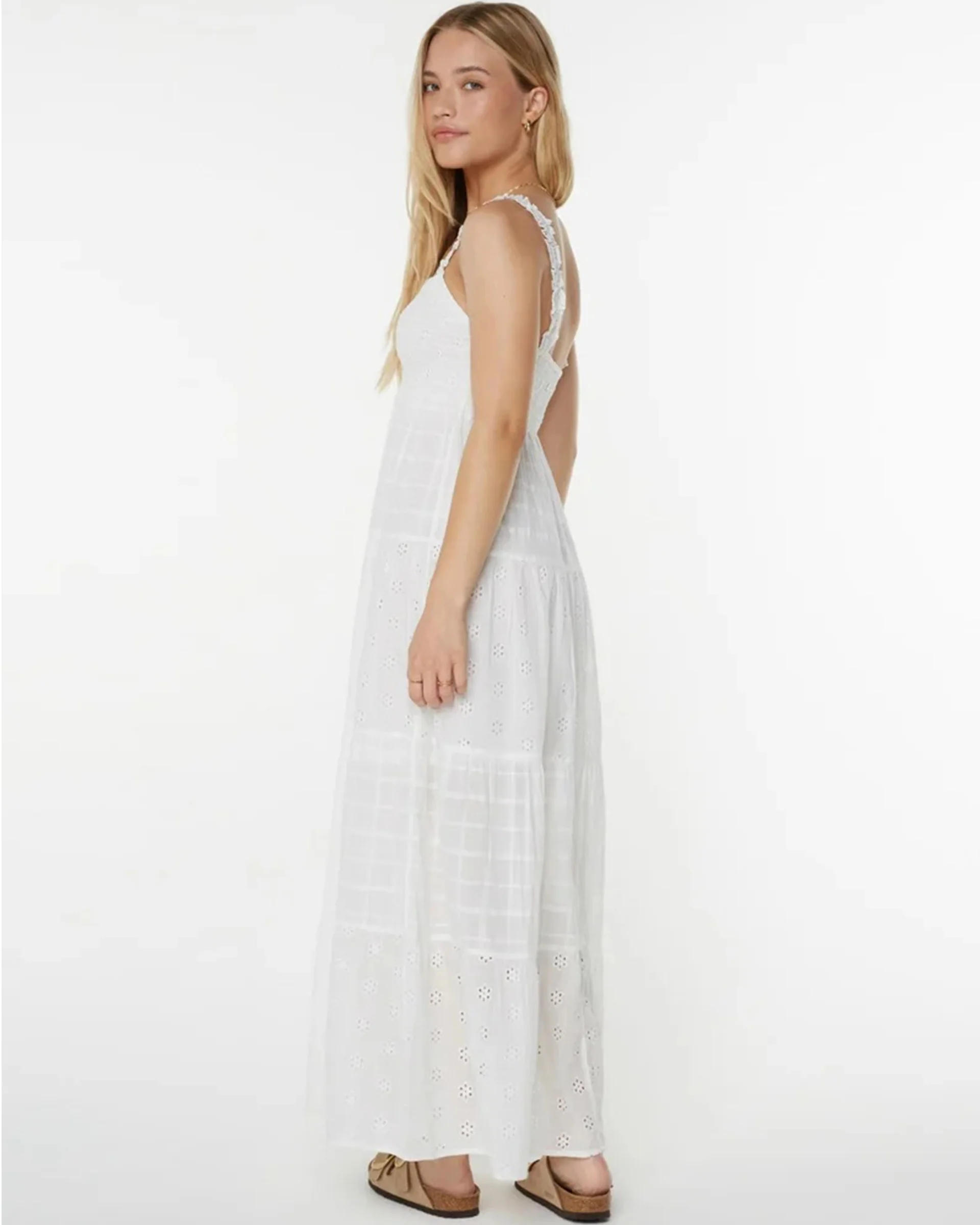 Lily Bloom Maxi Dress - White