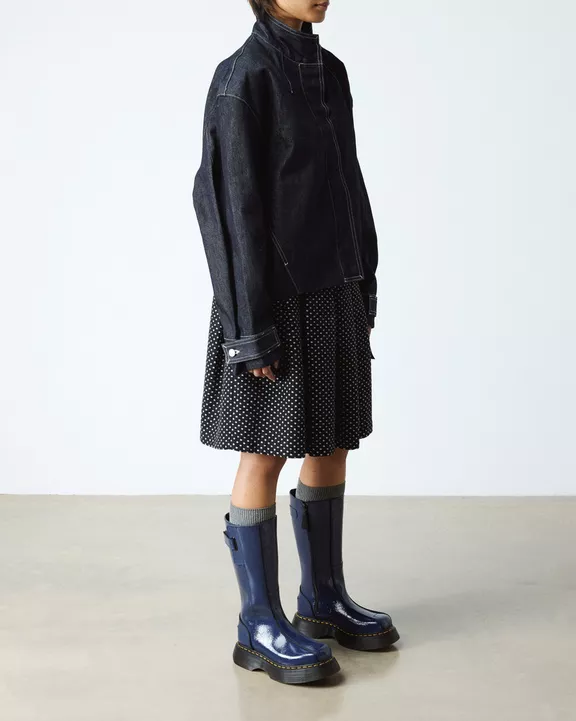 Buzz Hi Distressed Patent Boots