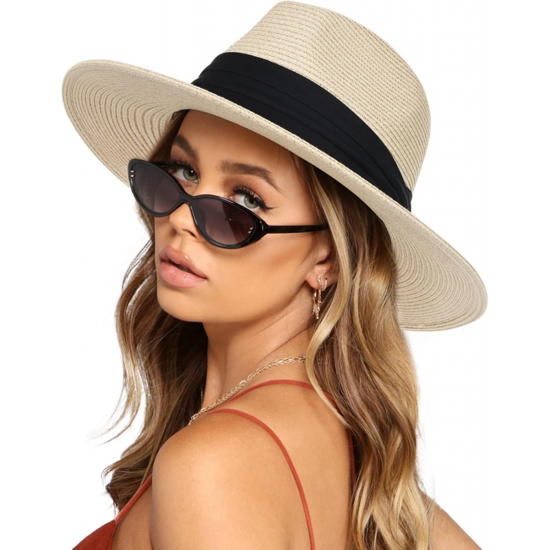 Women's Men's Wide Brim Straw