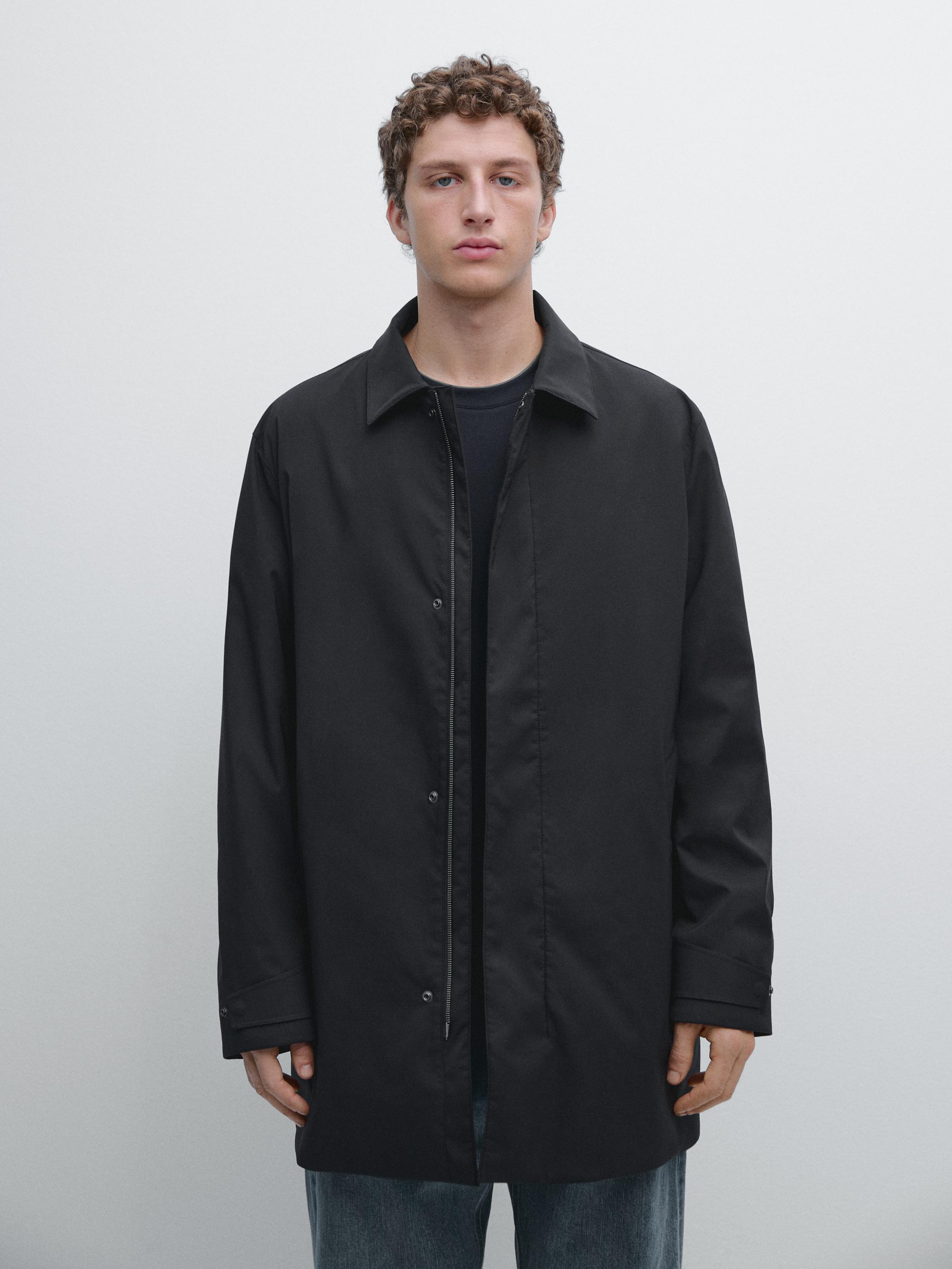 Trench tejido water repellent