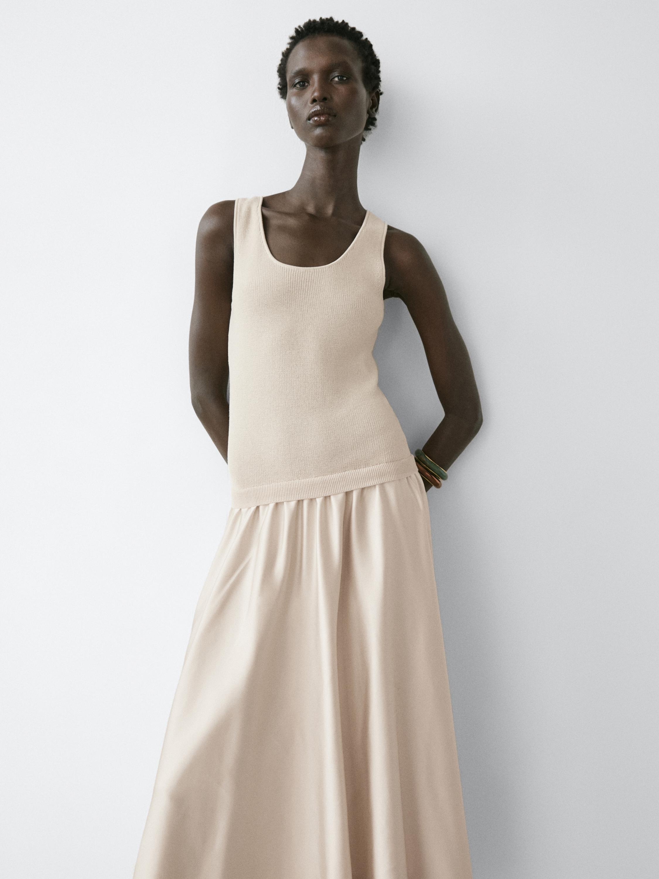 Vestido combinado tirantes
