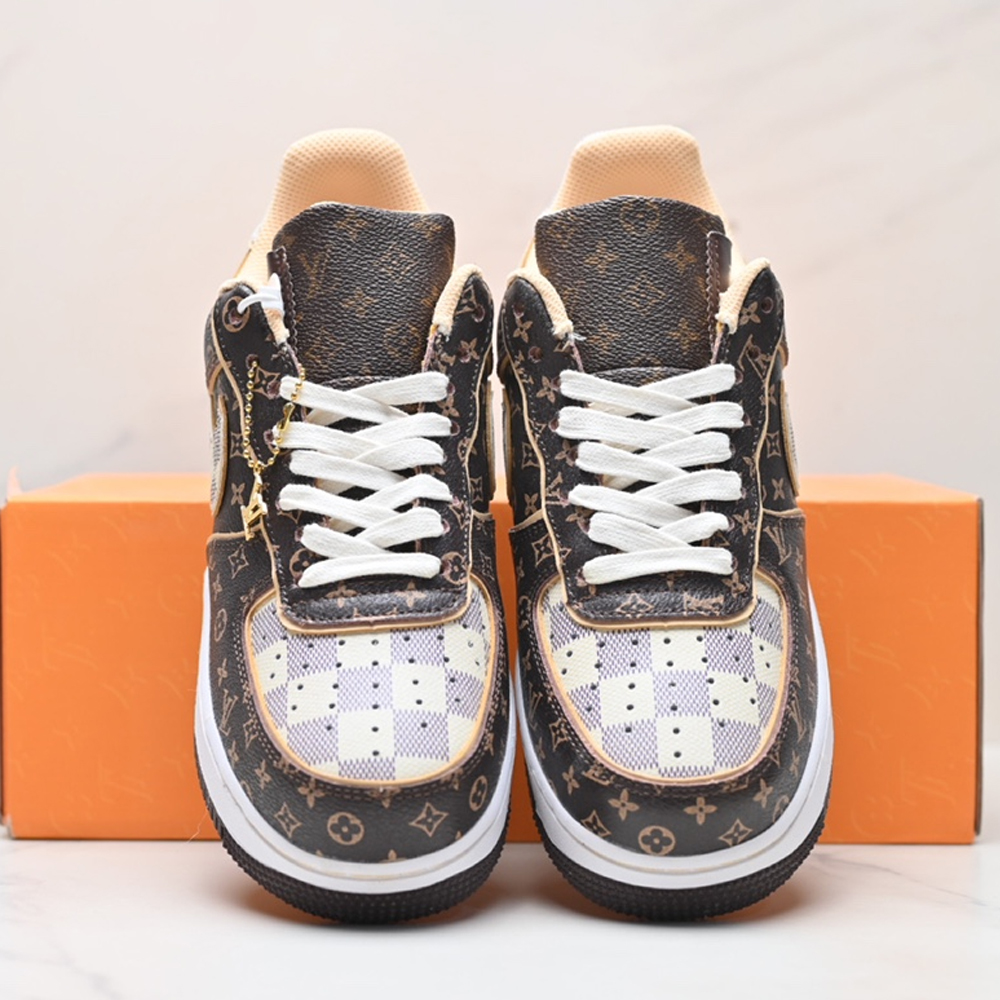 NK Air Force 1 x Lois Vuton Monograme Dark Brown NNL24112002