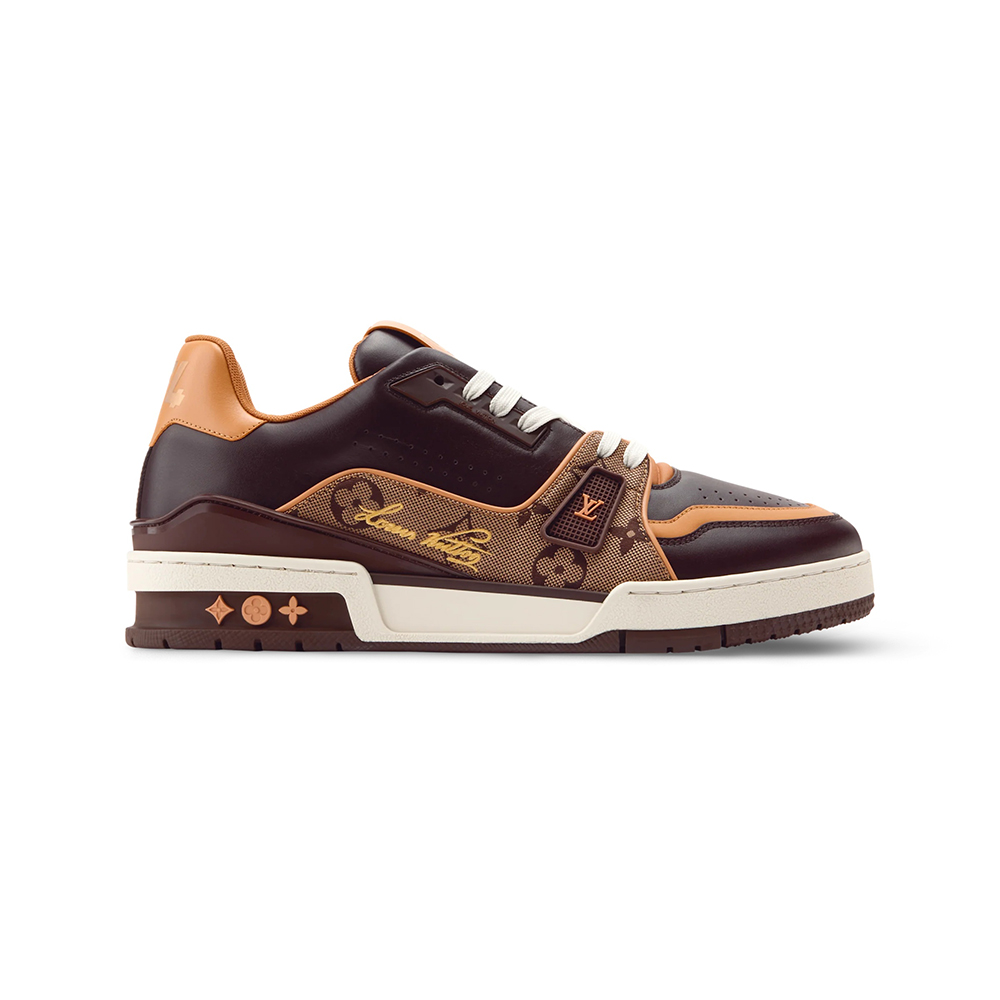 LV  Trainer Brown Monogram Leather Sneaker