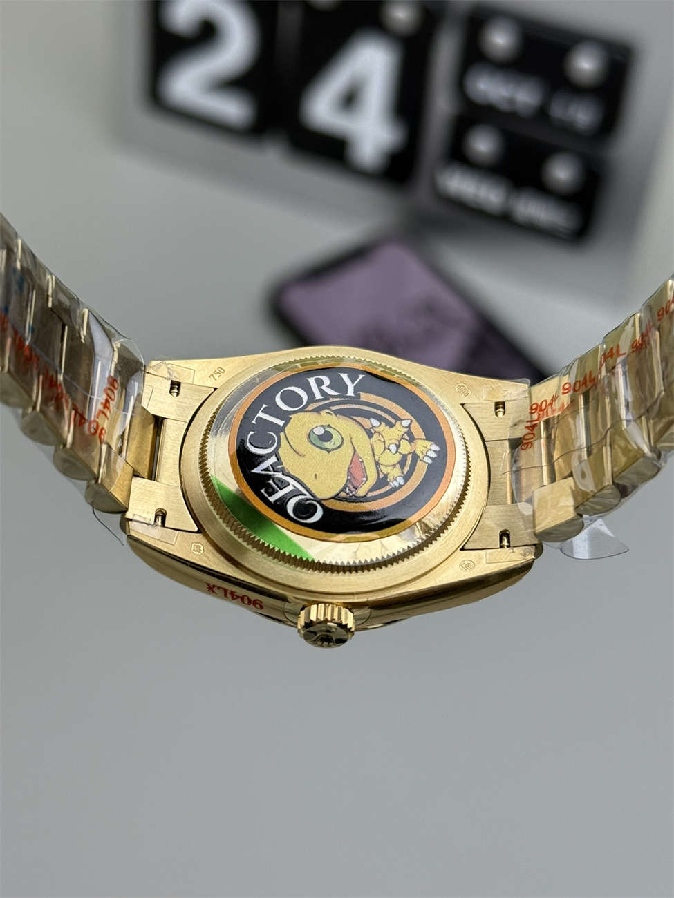 Rolex President 36mm Replica (QF Factory) – 158g Tungsten Green Ombré Diamond