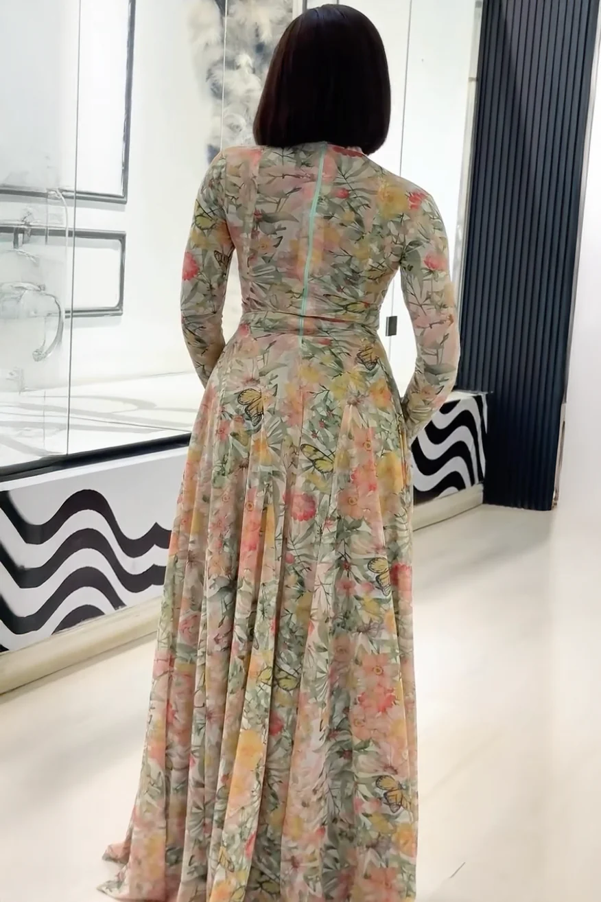 Verve Floral Butterfly Bloom Maxi Dress