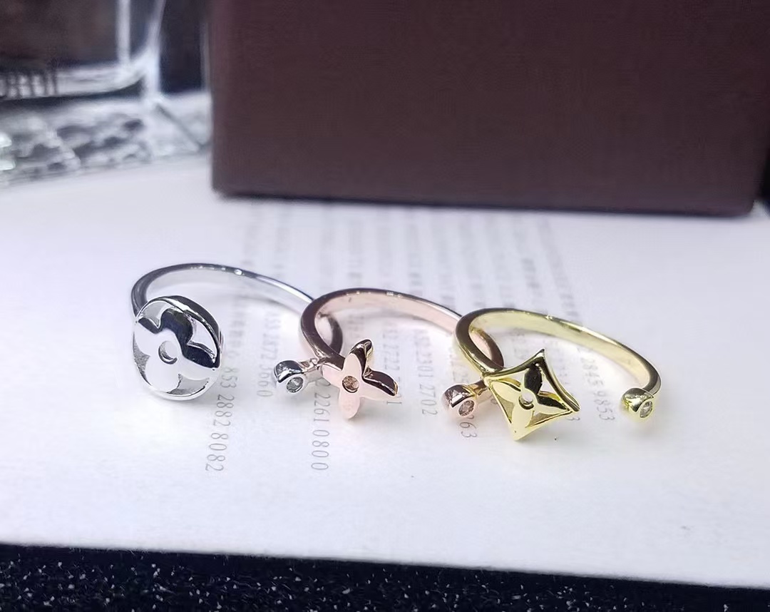 Fashion Flowers Diamond Non allergic open-ended Ring JZ-914027