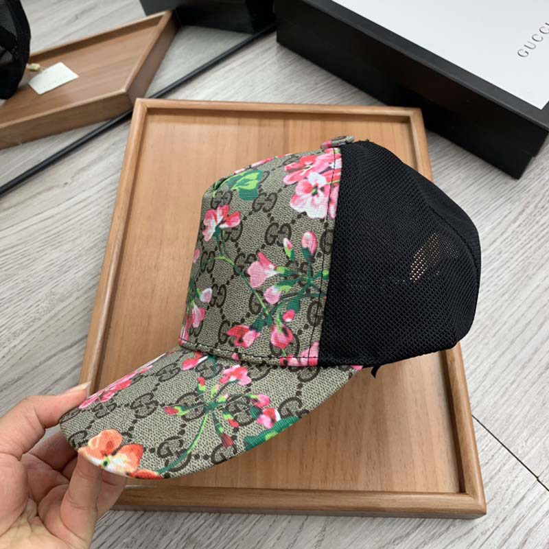Classical Mesh Back Adjustable Flowers Baseball Cap MZ-916133