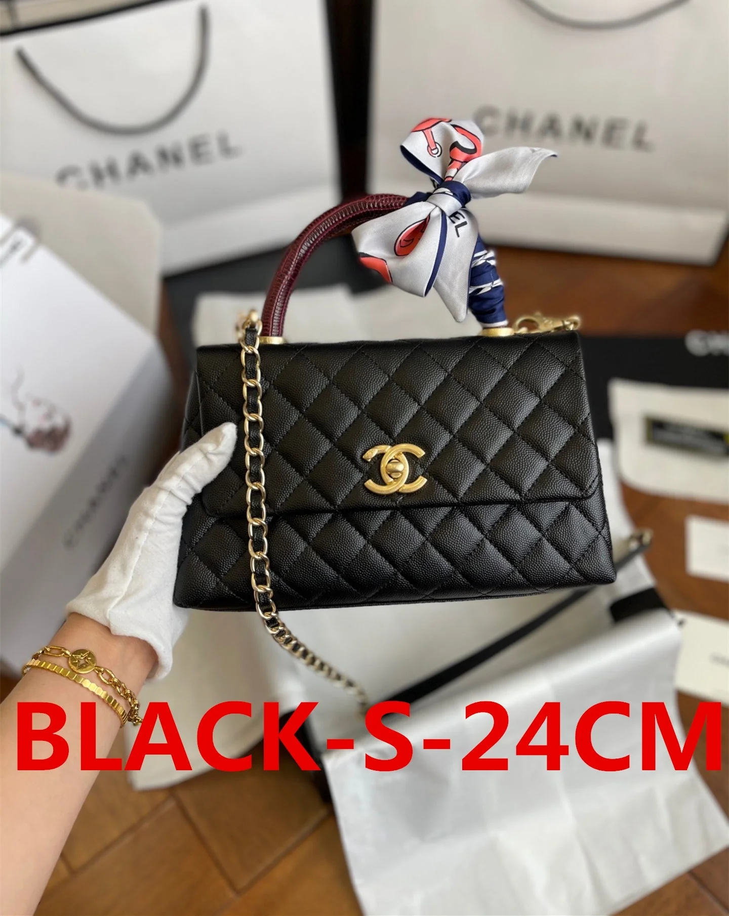 [Chanel] COCO HANDLE 24cm - A miraculous acquisition of a hard-to-find item ❤ Extremely popular and a must-have!