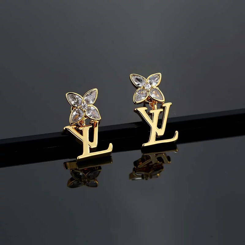 Elegant Stone-set Flowers Earrings ED-931312