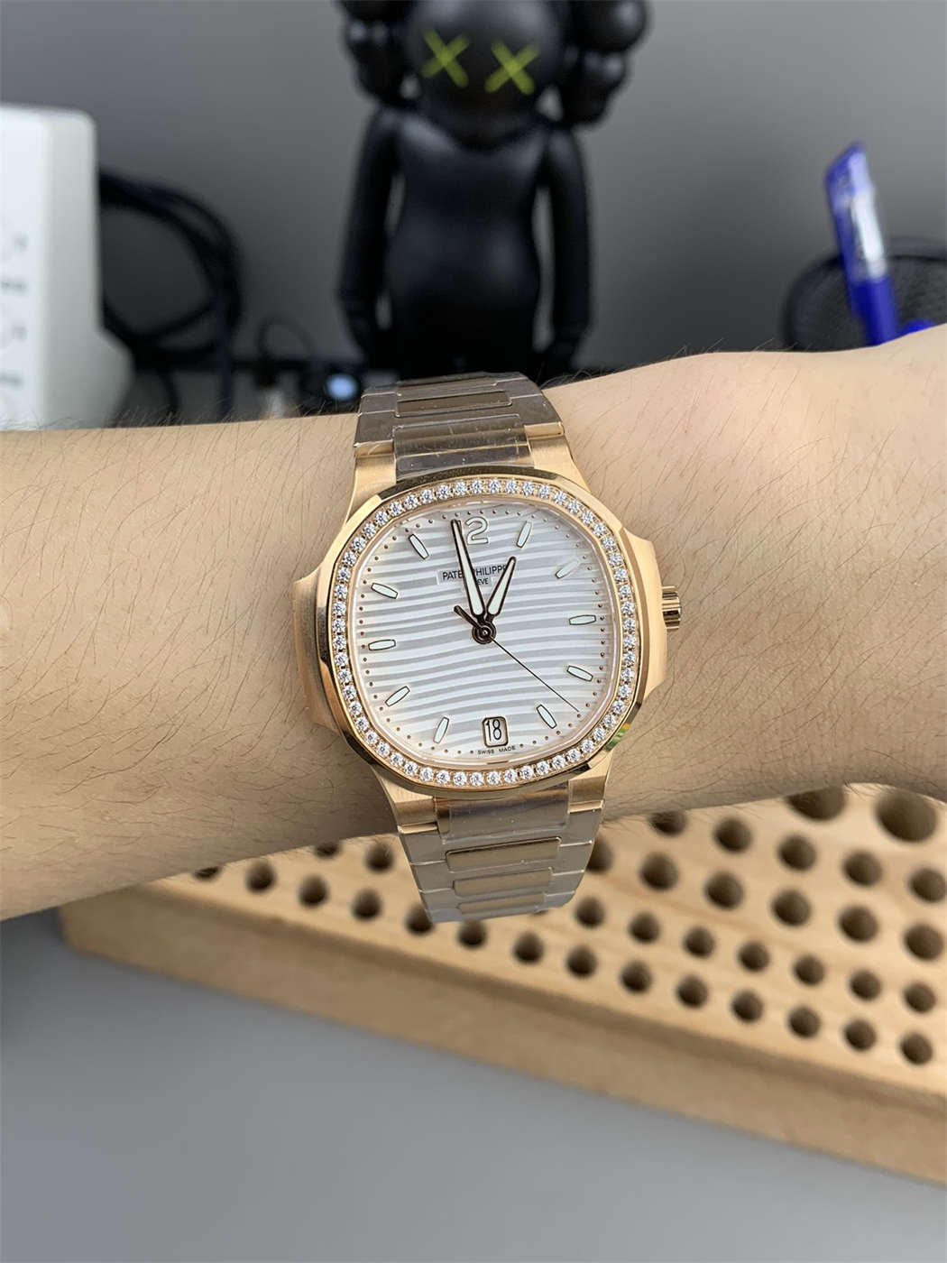 Patek Philippe 7118 Replica | 3K Factory Ladies Nautilus in Rose Gold & Diamonds