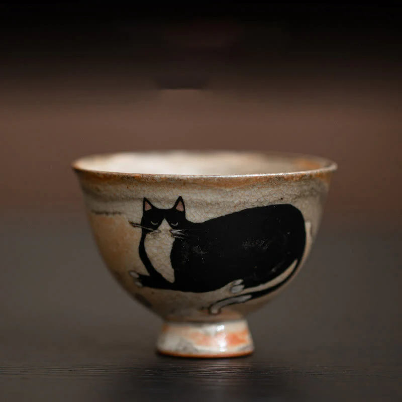 Small Cute Cat Teacup Kung Fu Tea Cup 60ml