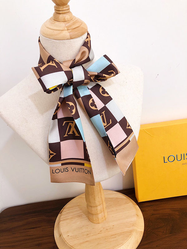 120x8cm Squares Handbag Ribbon Scarf Neck Bow WJ-987025