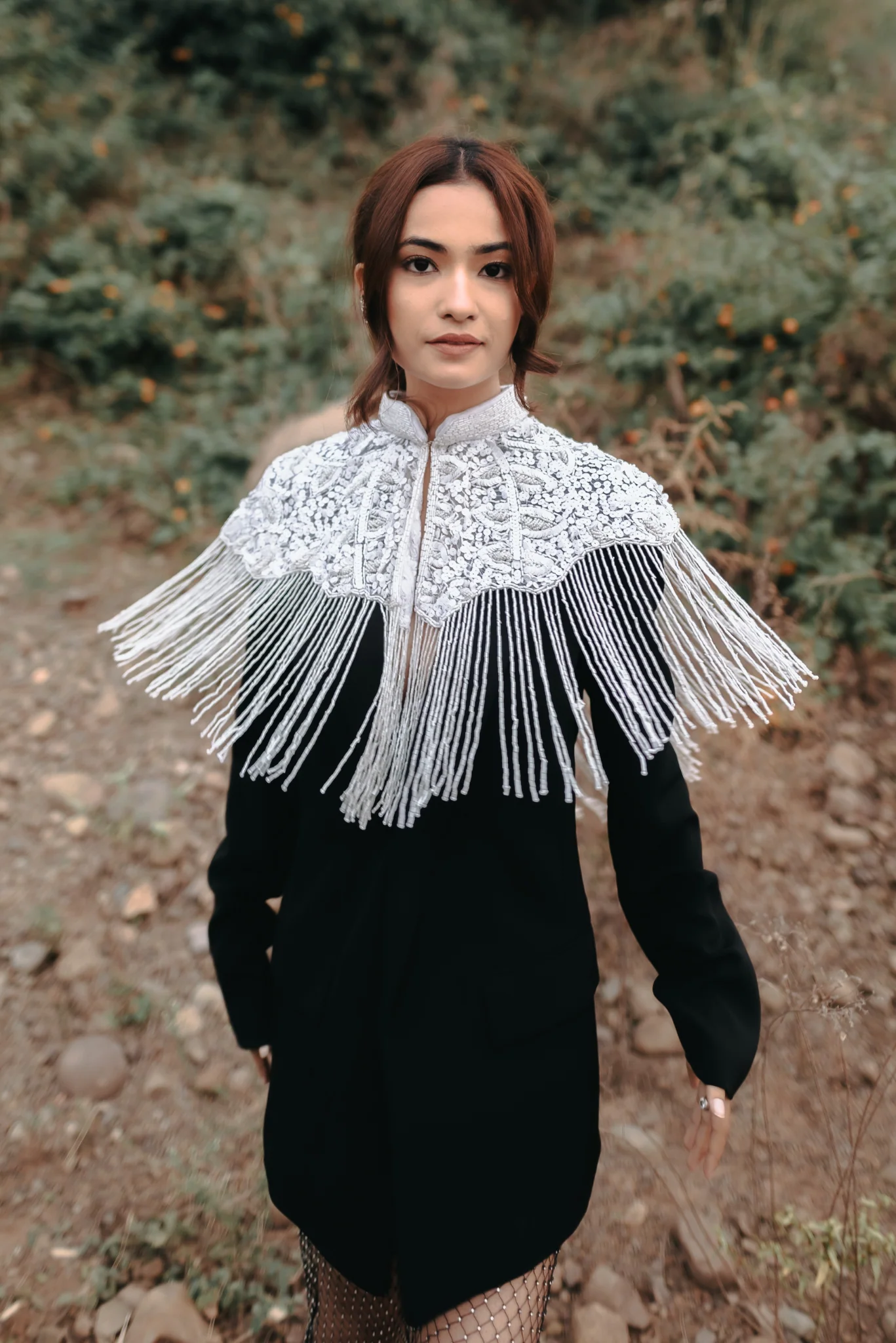 Sara Hand Embellished Cape