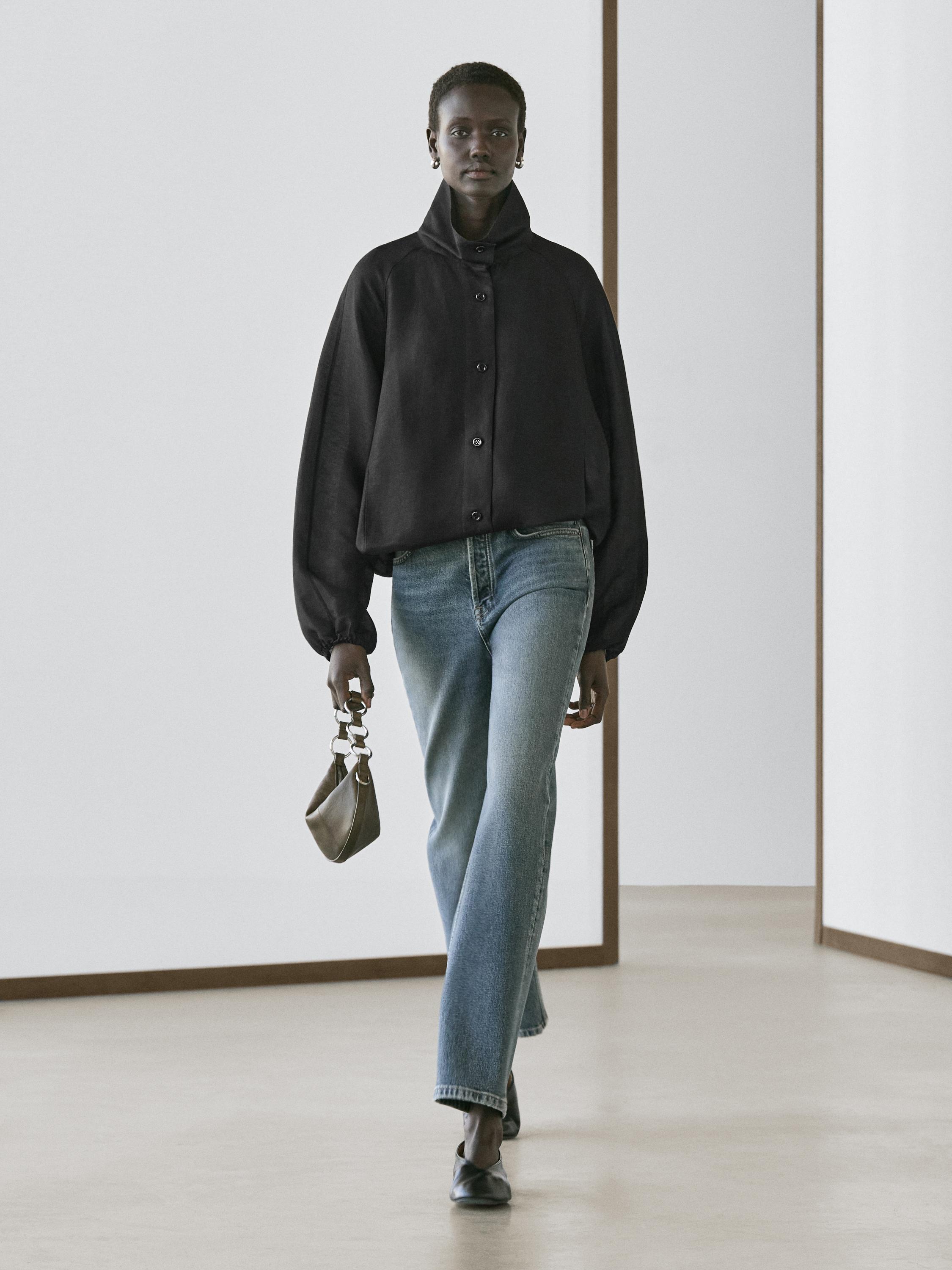 Chaqueta bomber lino seda