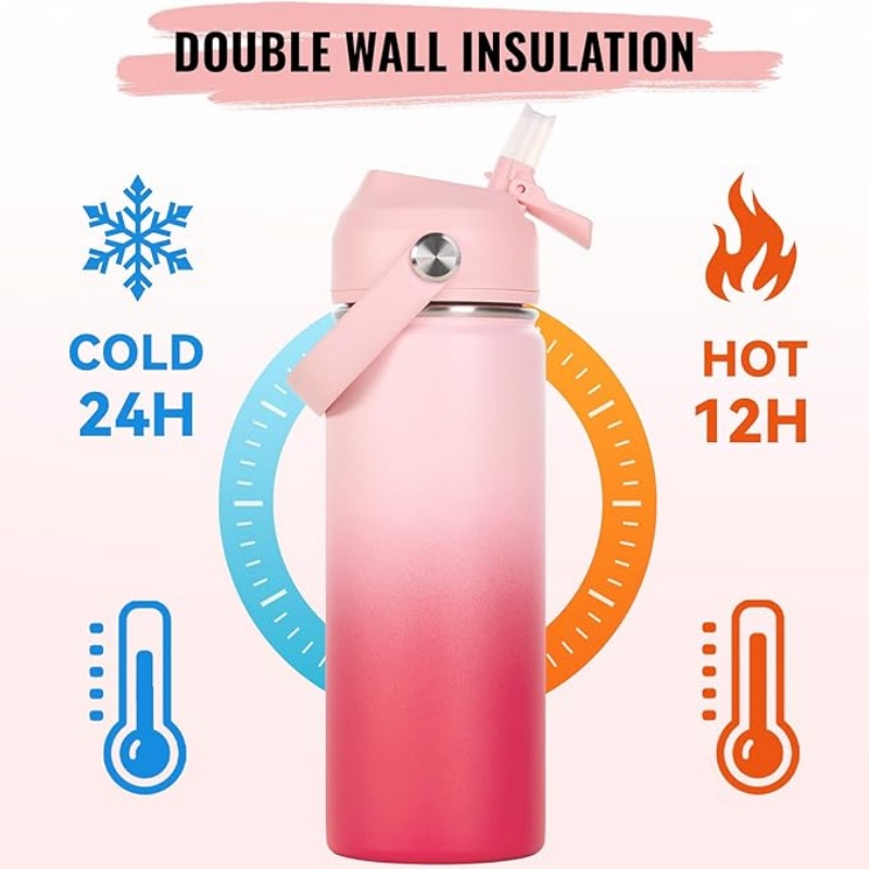 THERMOCLOUD 18oz Insulated Stainless Steel Water Bottle