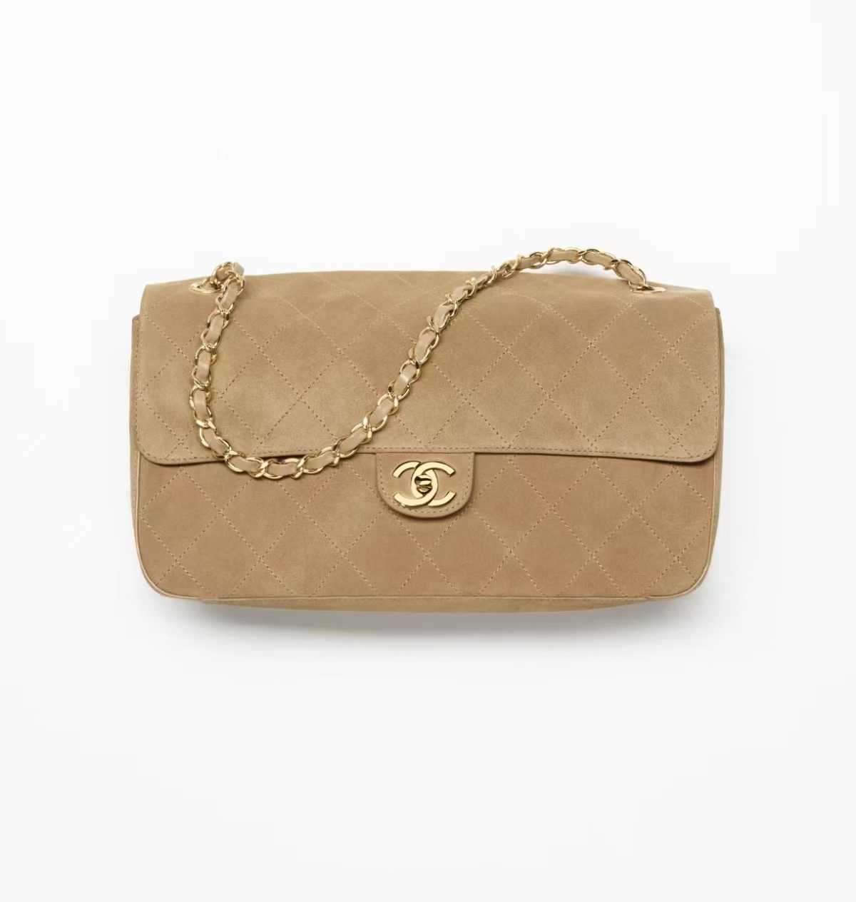 Chanel AS6281-B24009-U9390 SS26 Maxi Flap Bag Dark Beige
