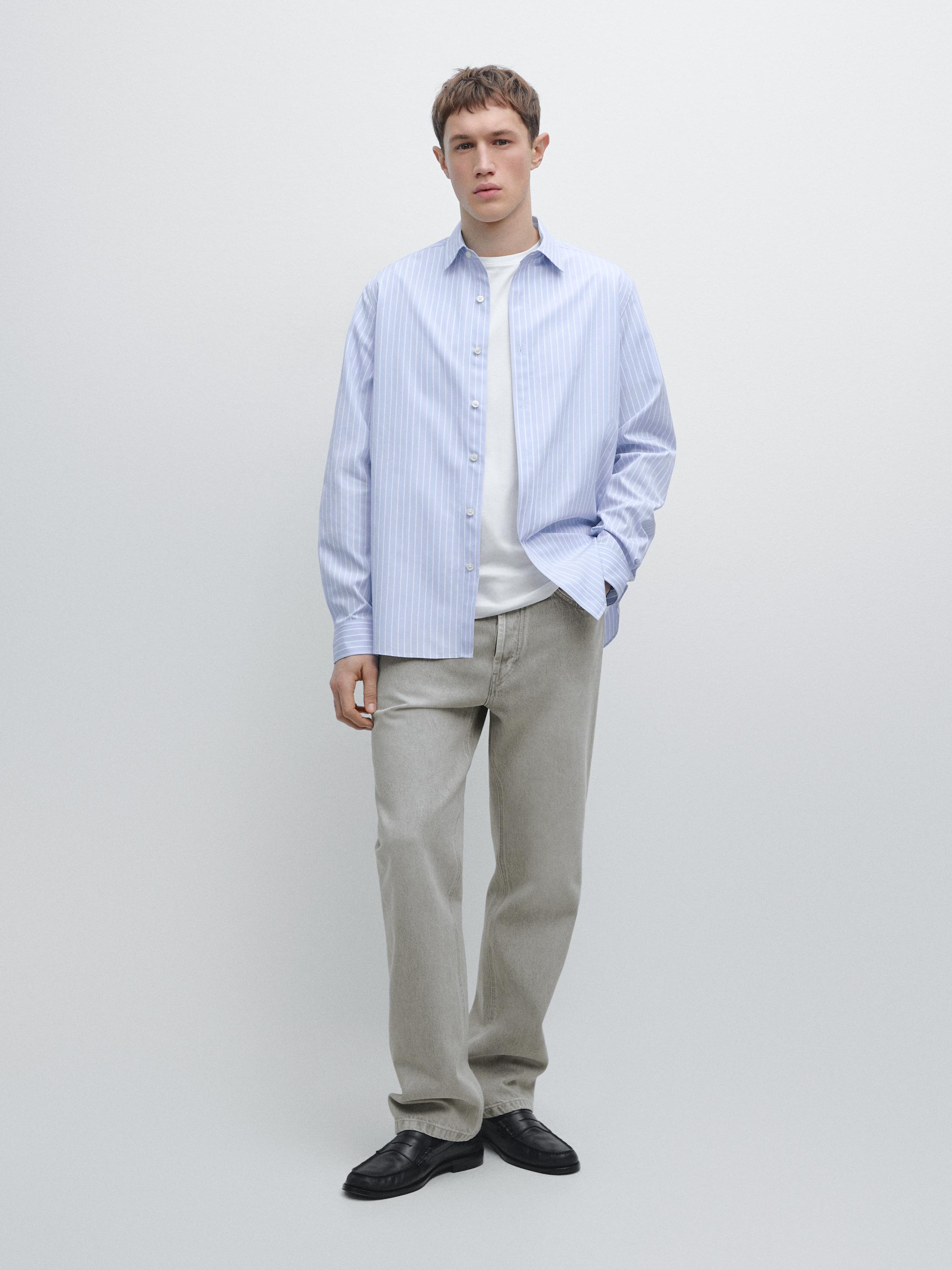 Camisa raya diplomática regular fit