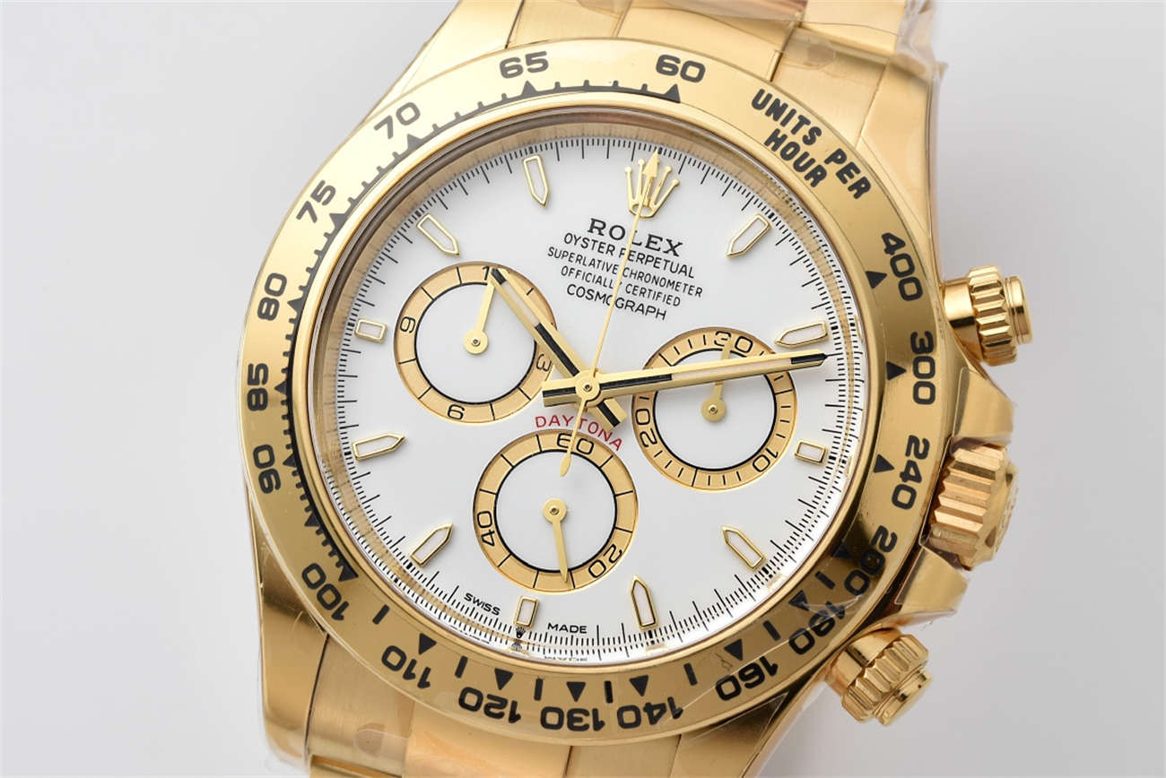 Clean Factory Rolex Daytona 126508 Replica – Yellow Gold White Dial (4131)