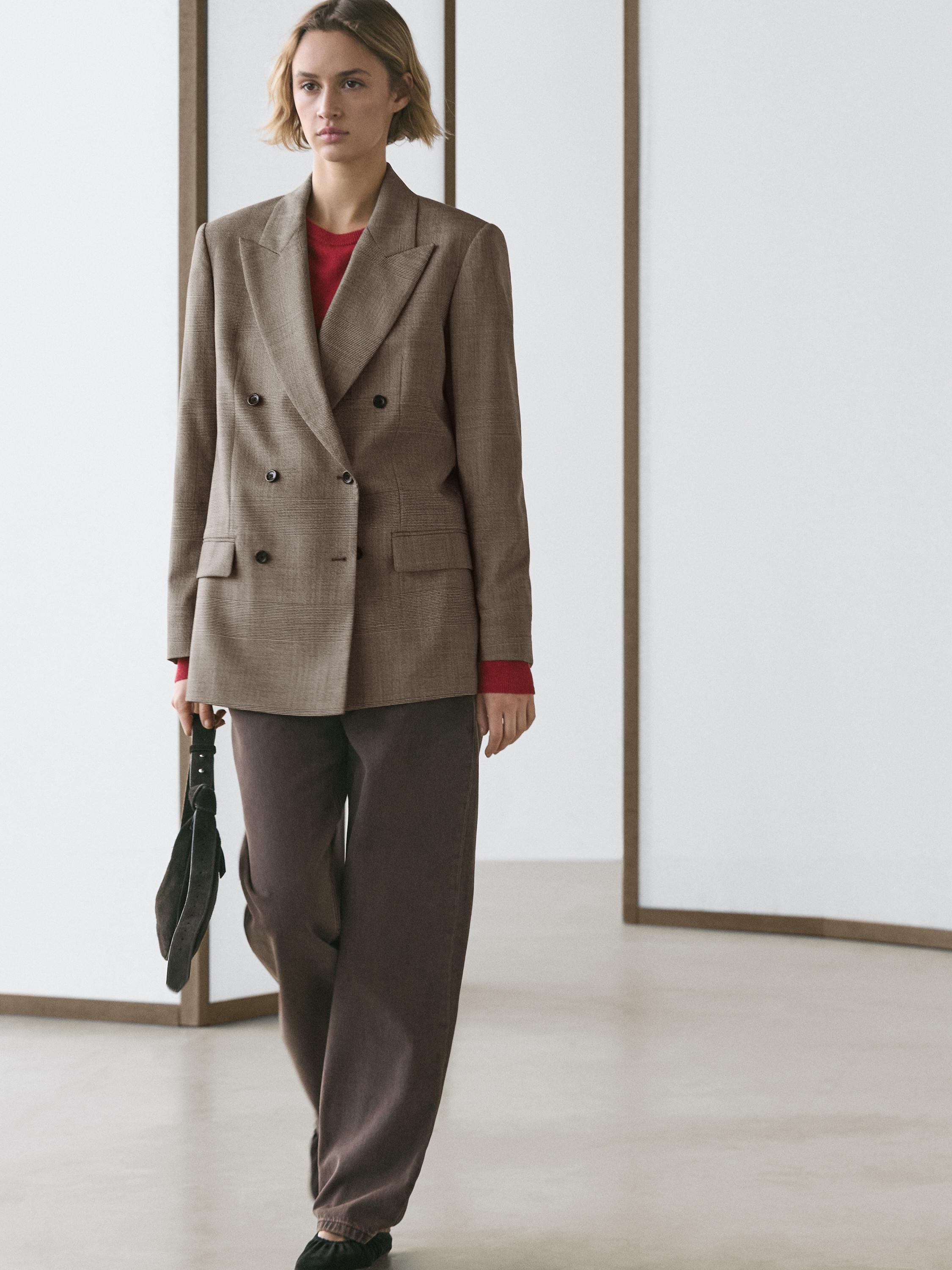 Americana traje cuadros 100% lana