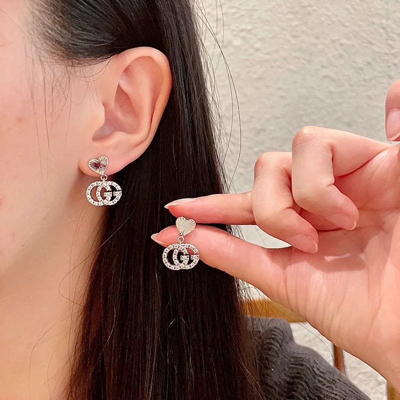Stone-set Heart Earrings ED-931281